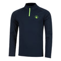 Wild Big Serve 1/4 Zip S Dlouhým Rukávem Muži-Tmavě Modrá,Neonově Zelená