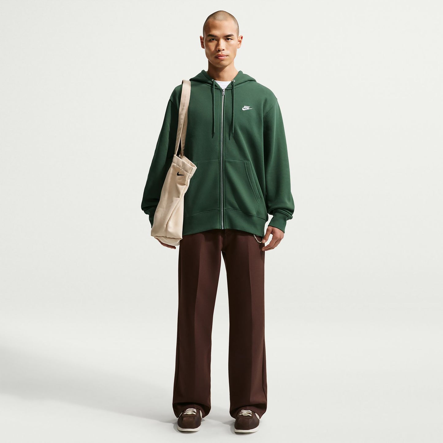 Nike Club Bb Full-Zip Mikina s kapucí Muži - tmavě zelená