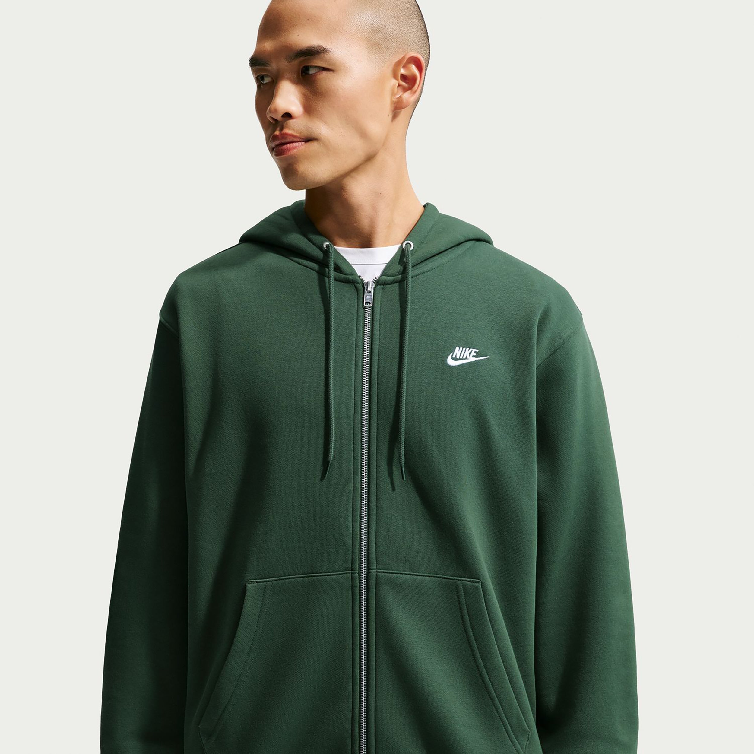 Nike Club Bb Full-Zip Mikina s kapucí Muži - tmavě zelená
