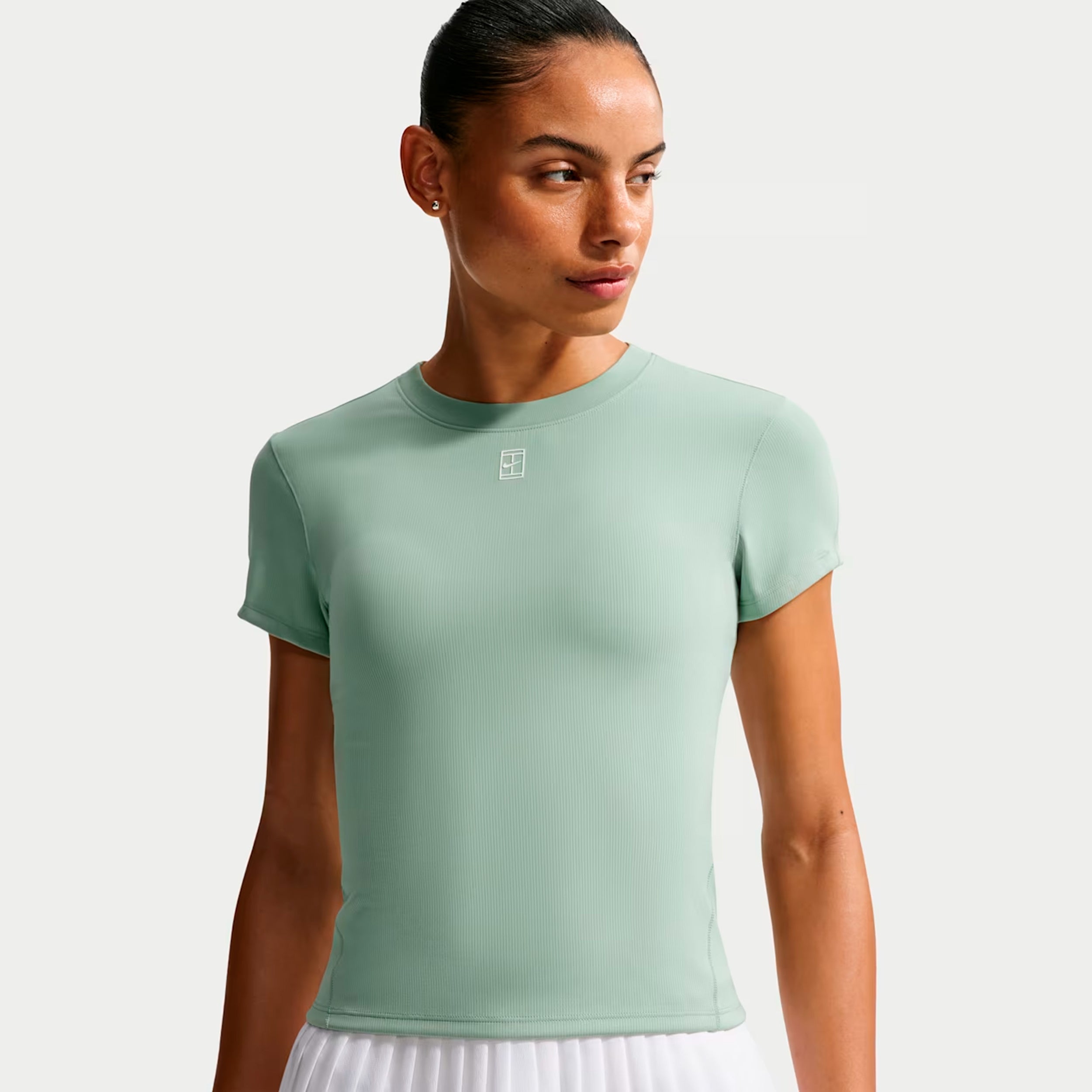 Nike Court Dri-FIT Advantage Tričko Dámy - sivozelená, bílá