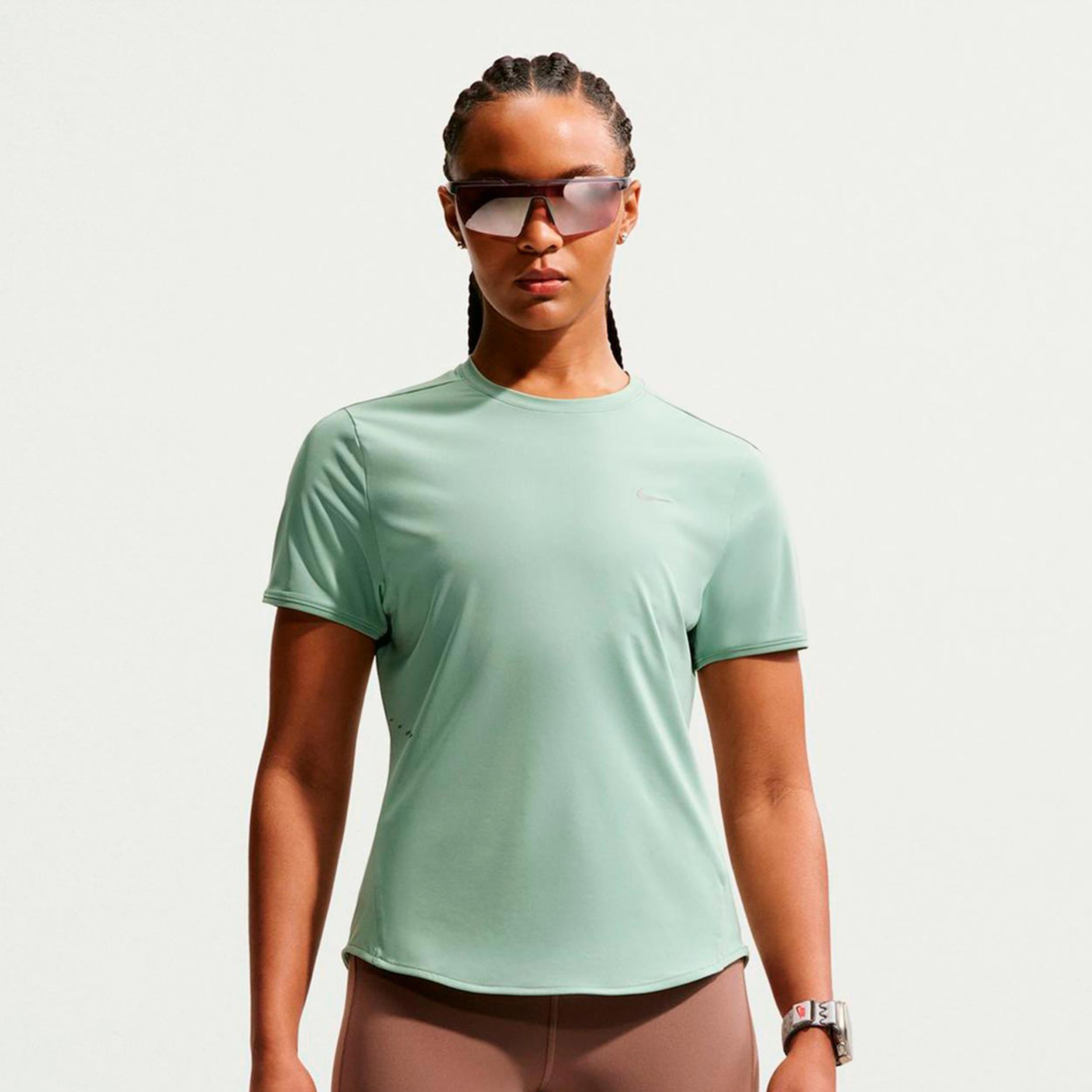 Nike Swift Bežecké tričko Dámy - světle zelená, stříbrná