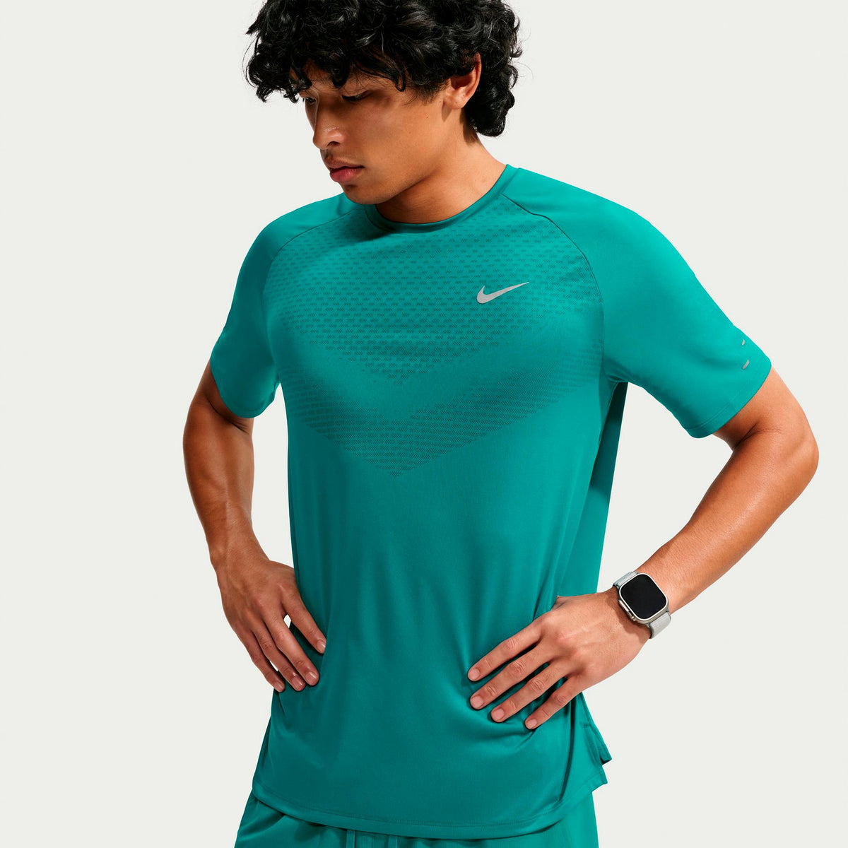Nike Stride  Bežecké tričko Muži - petrolejová, stříbrná