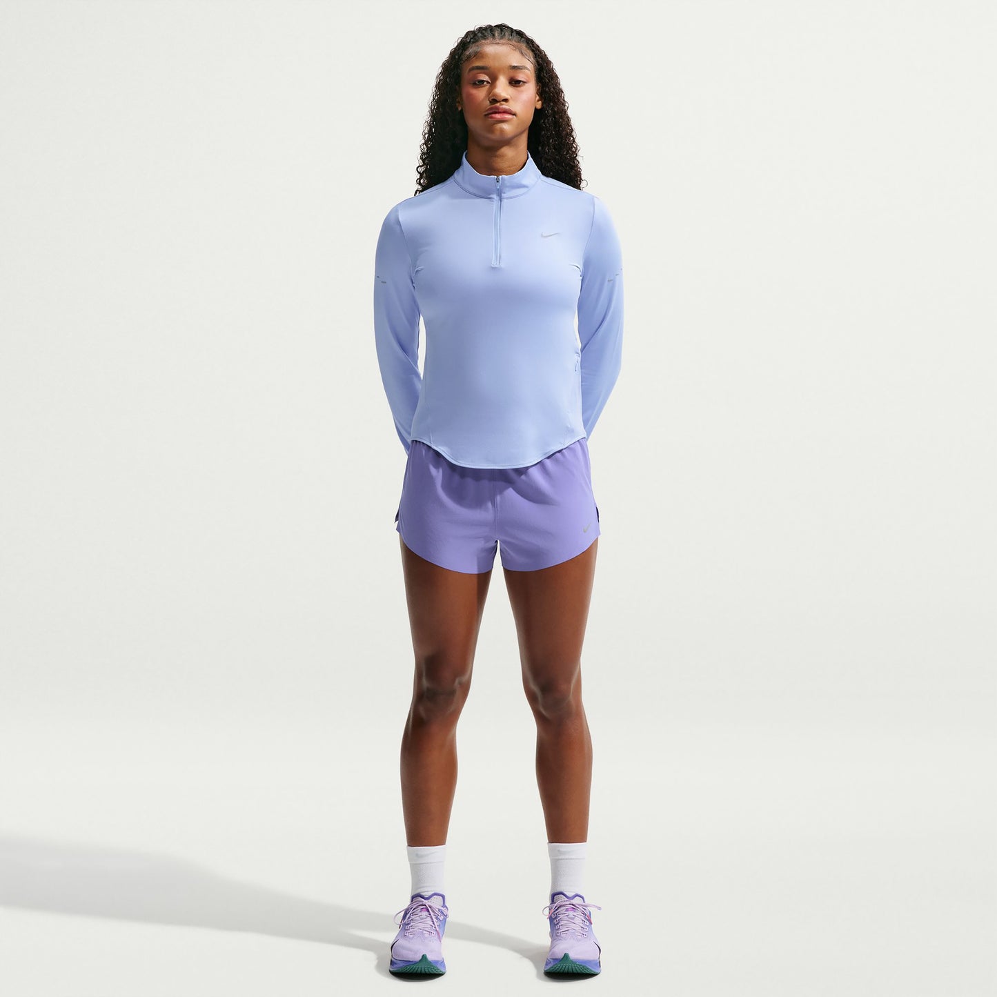 Nike Swift Half-Zip  Bežecké tričko Dámy - světle modrá, stříbrná