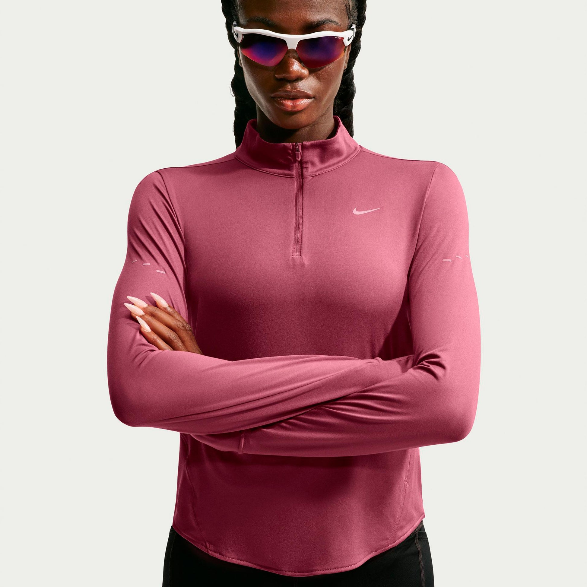Nike Swift Half-Zip  Bežecké tričko Dámy - vijolična, stříbrná