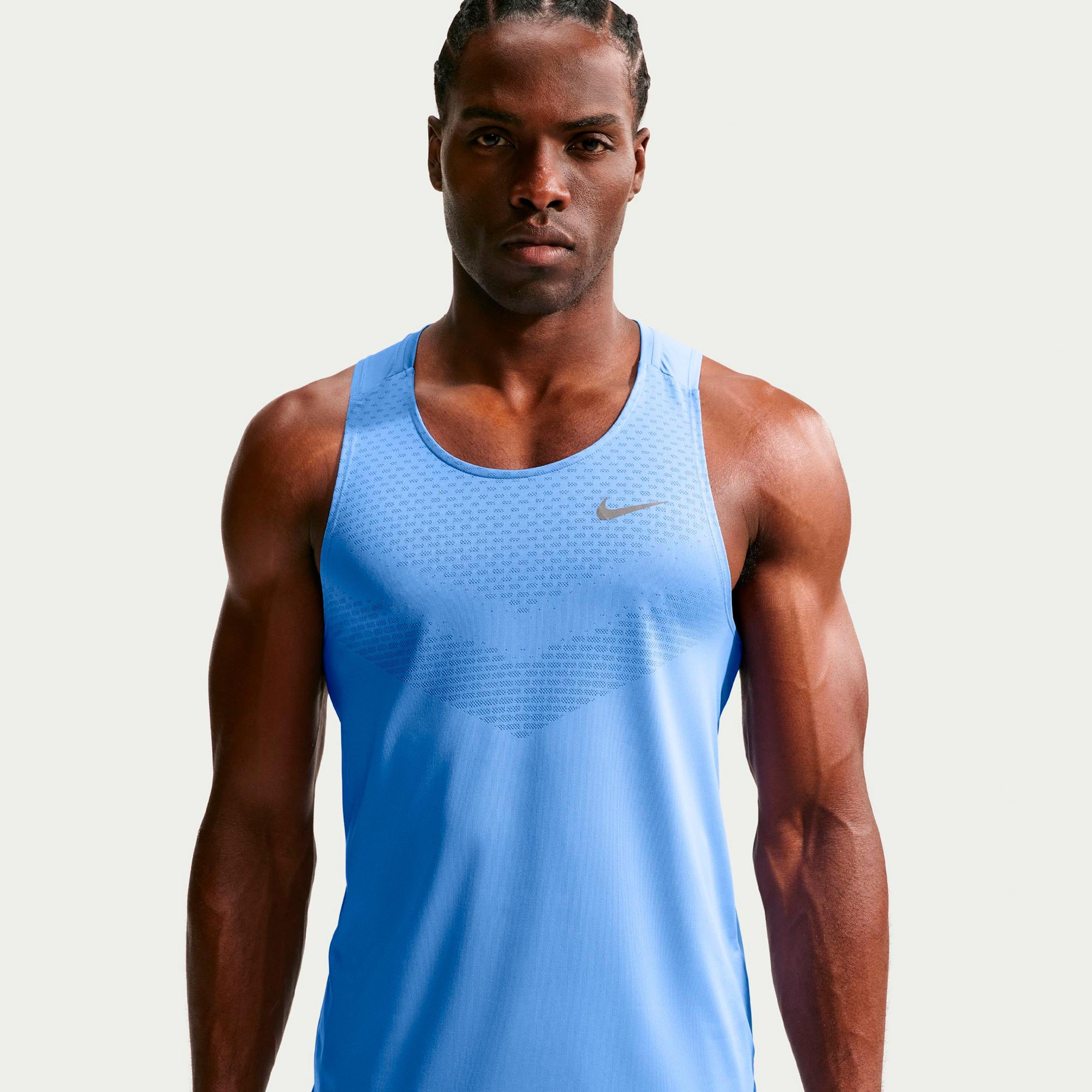 Nike Stride Bežecké tričko Muži - modrá, stříbrná