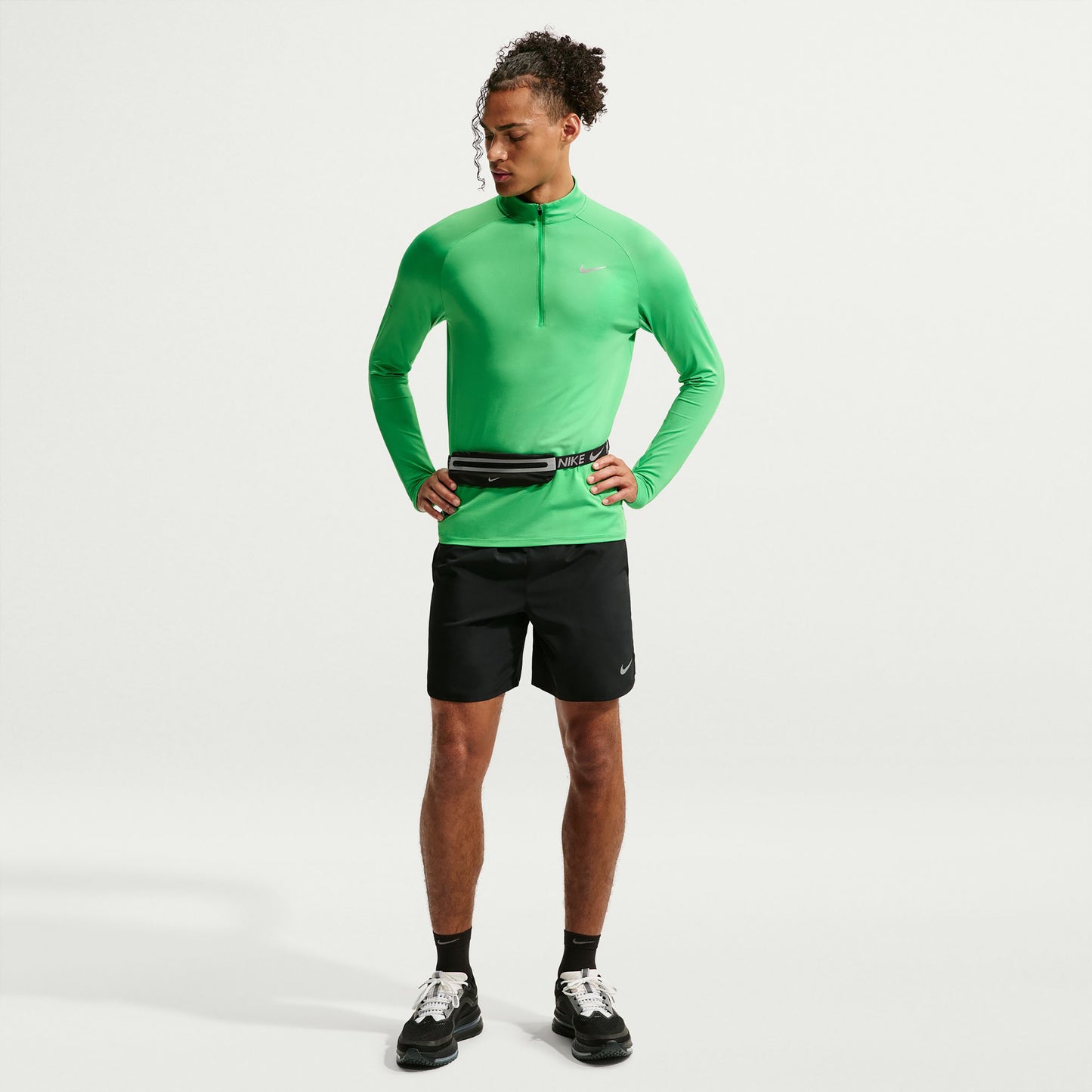 Nike Stride Half-Zip  Bežecké tričko Muži - zelená, stříbrná