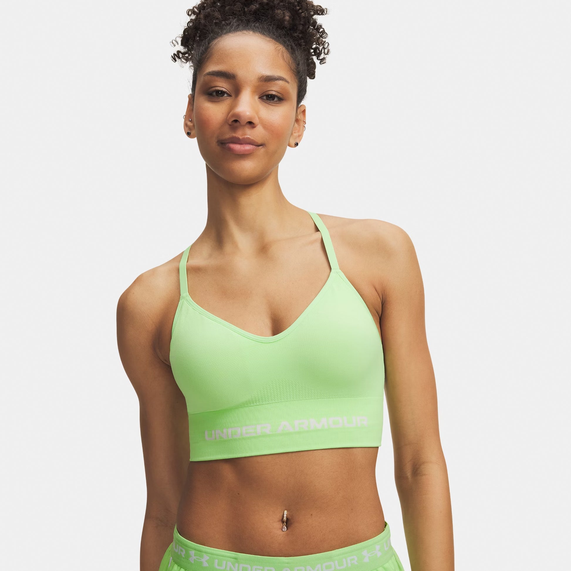 Under Armour Vanisheamle Low Sportovní podprsenka Dámy-tmavě zelená