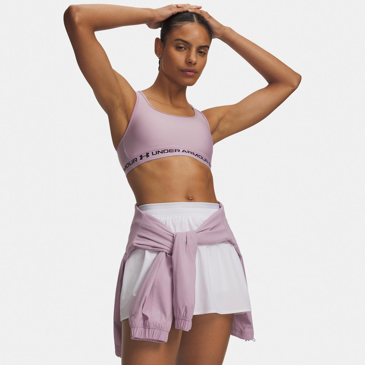 Under Armour Crossback Middle Sportovní podprsenka Dámy - bobuľa, violett
