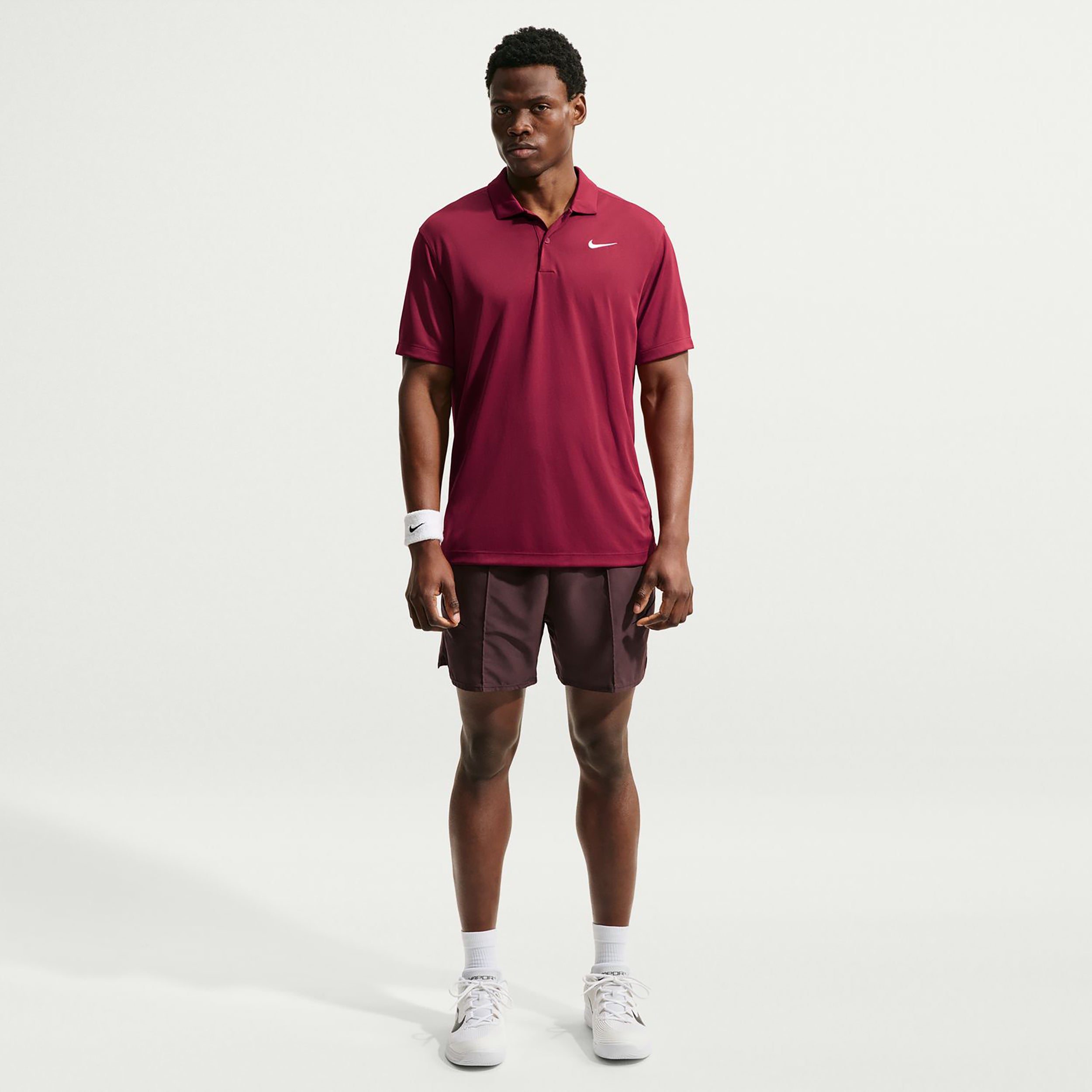Nike Dri-Fit Victory Court Solid Pólo Muži - červené víno