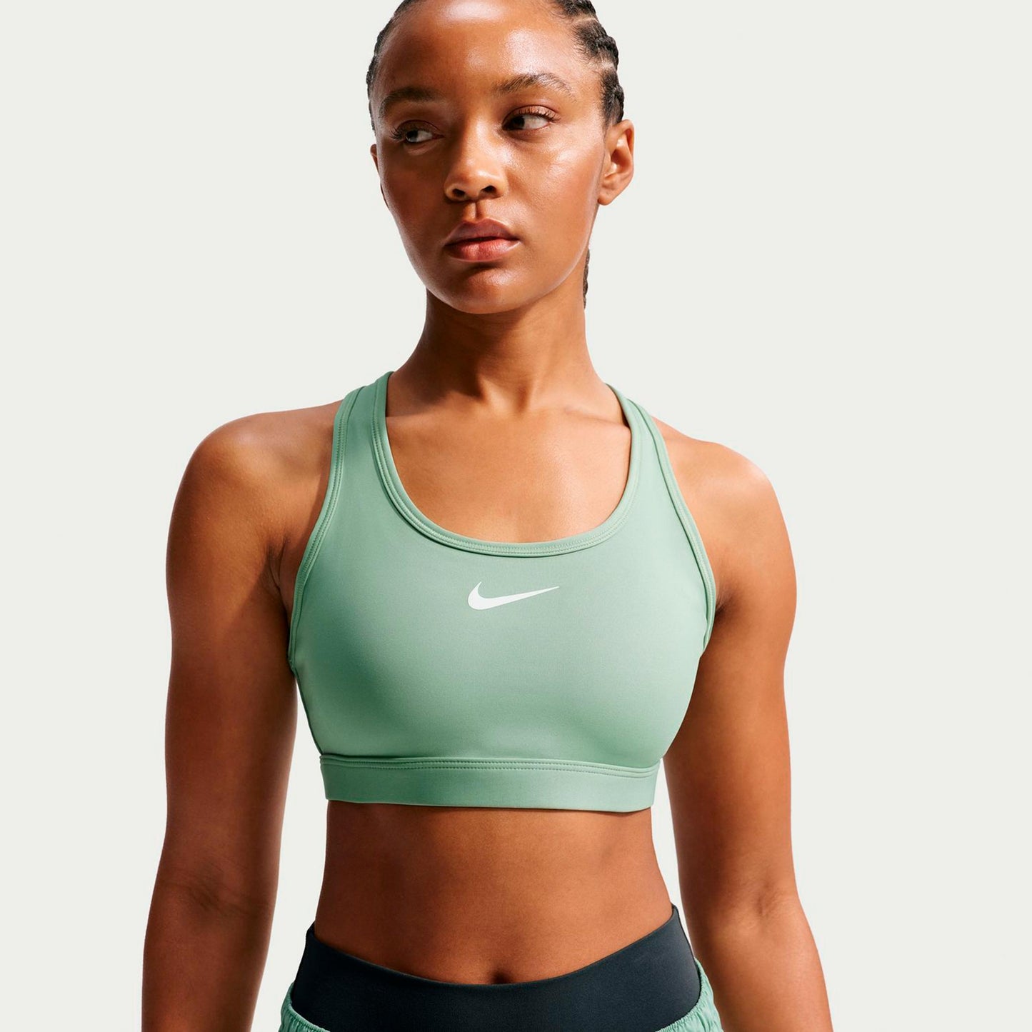 Nike Swoosh Medium Sportovní podprsenka Dámy - šalvia, bílá