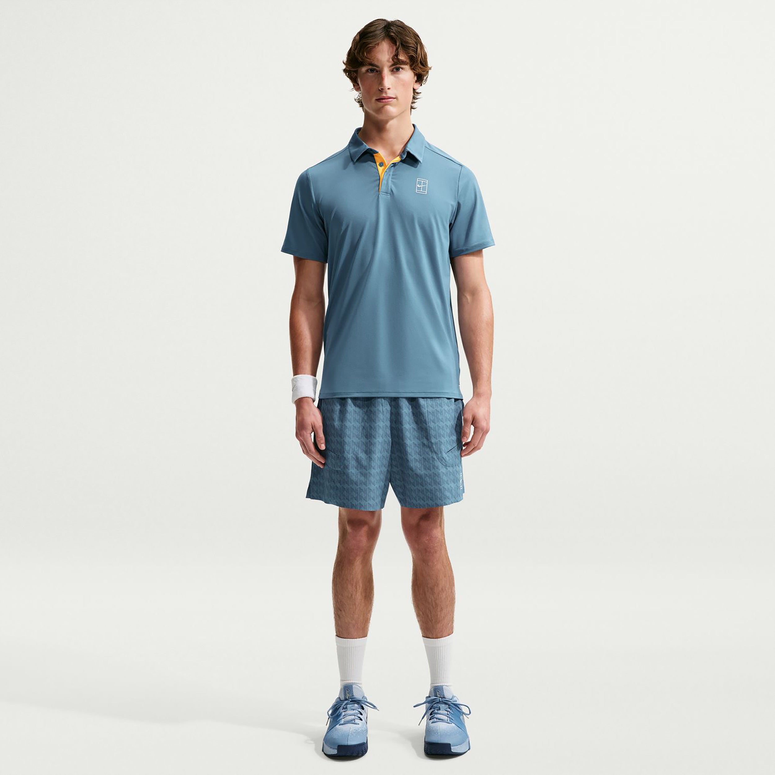 Nike Court Dri-FIT Advantage Pólo Muži - petrolejová