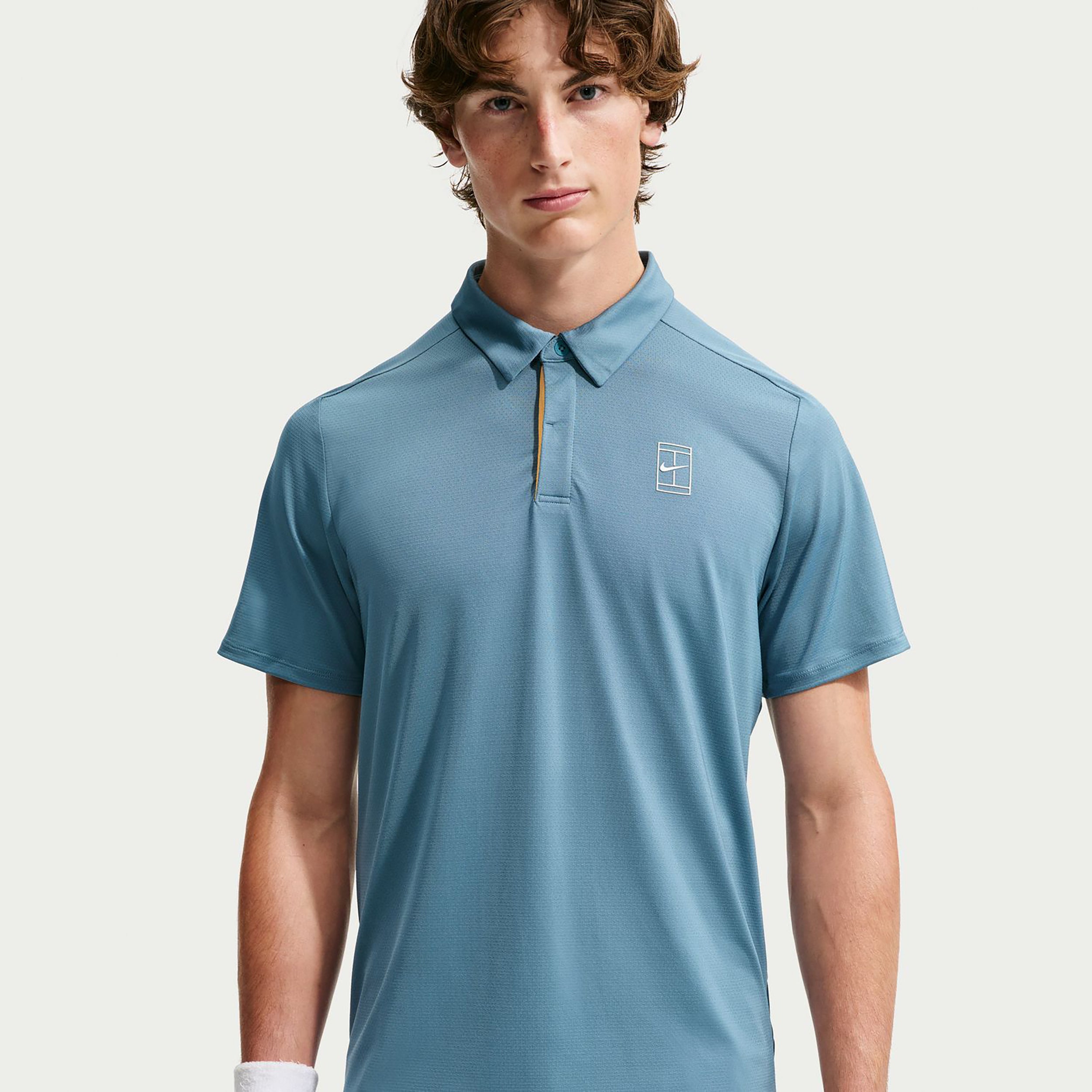 Nike Court Dri-FIT Advantage Pólo Muži - petrolejová