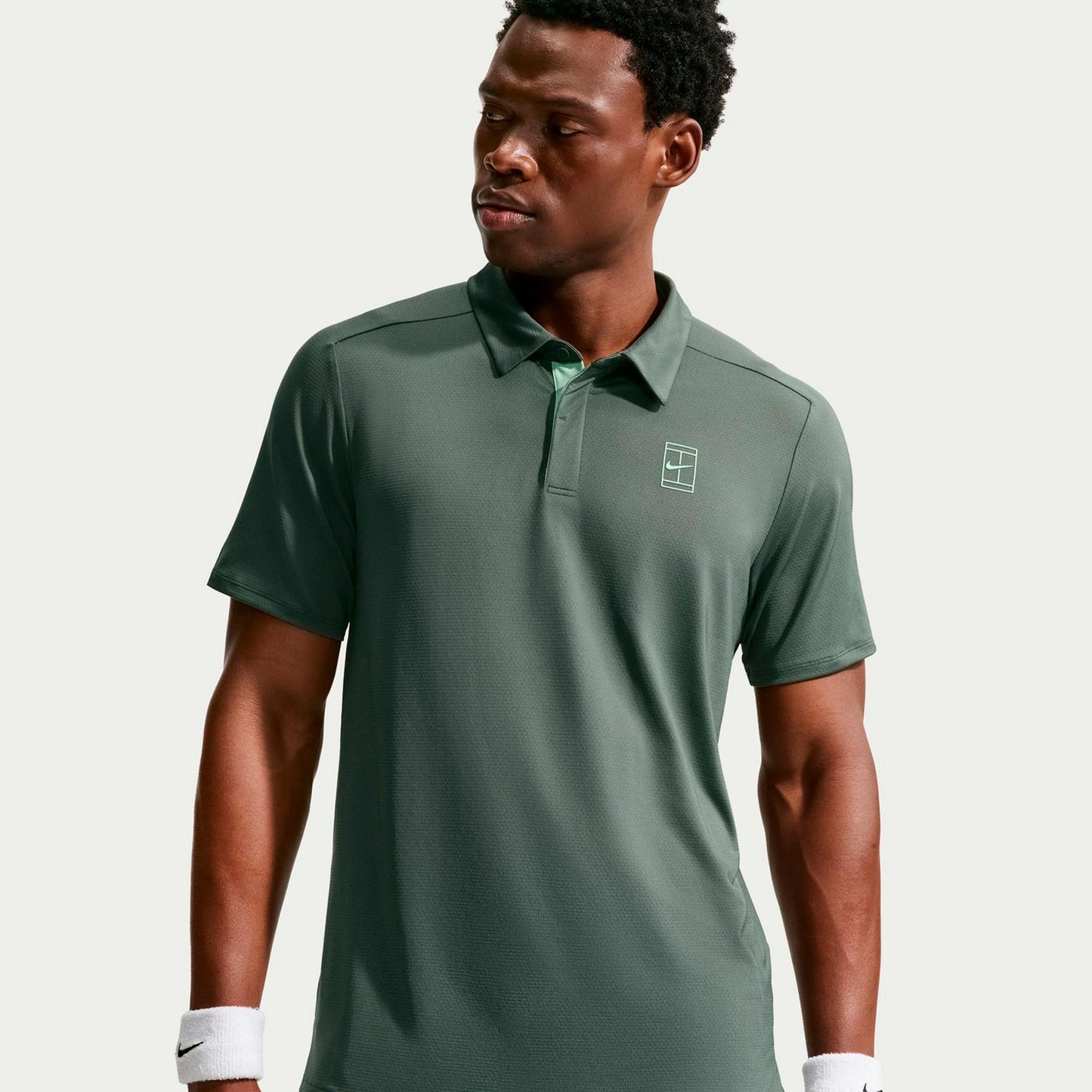 Nike Jannik Sinner Court Dri-FIT Advantage Pólo Muži - sivozelená