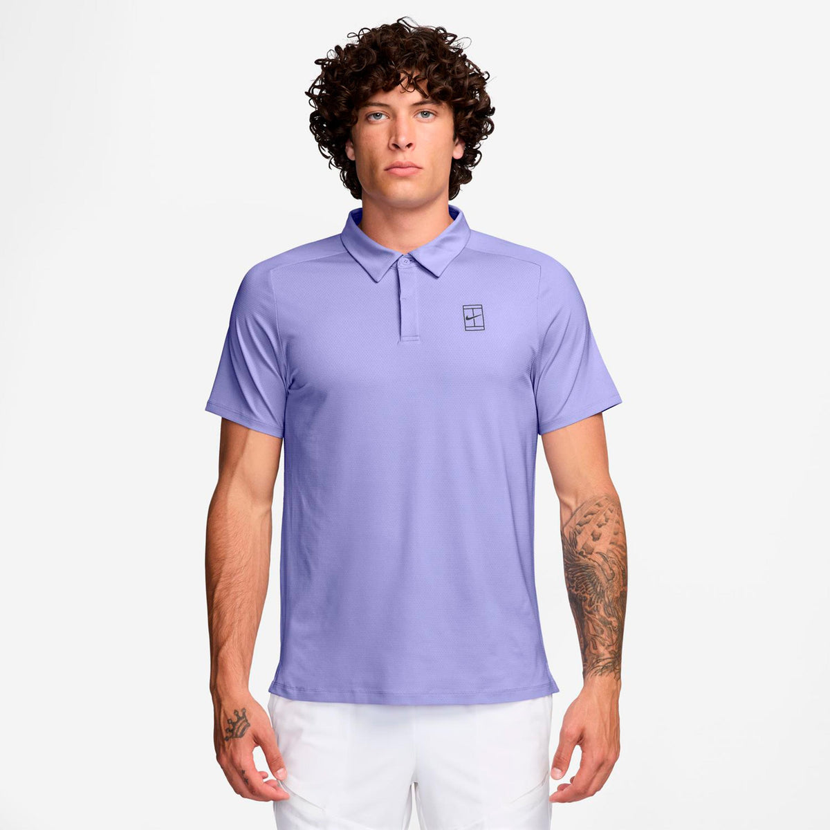 Nike Court Dri-FIT Advantage Pólo Muži - šeříková, tmavě šedá