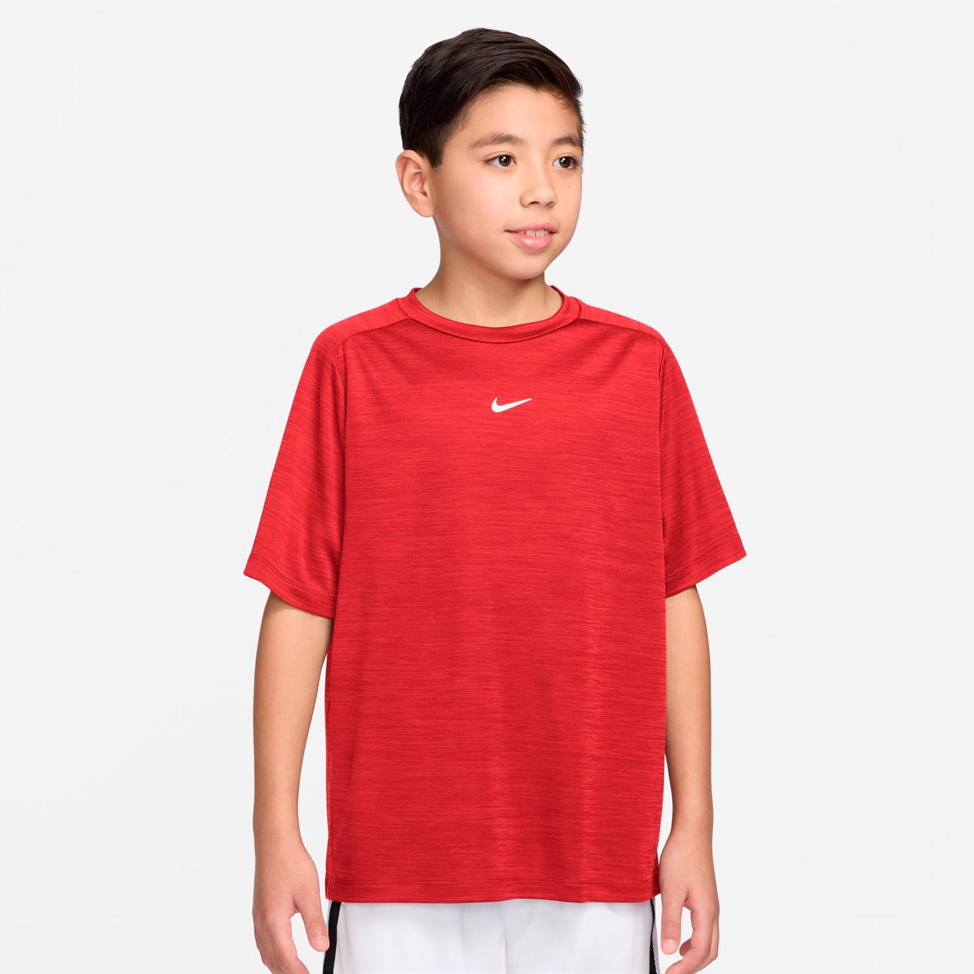 Nike Dri-FIT Multi Heather Tričko Děti-tmavě červená