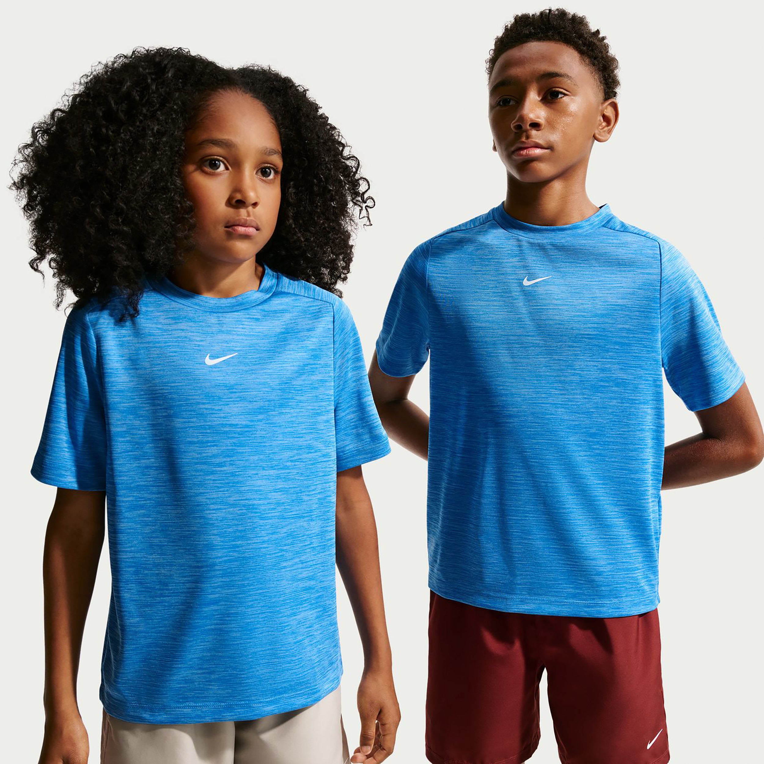 Nike Dri-FIT Multi Heather Tričko Děti - světle modrá