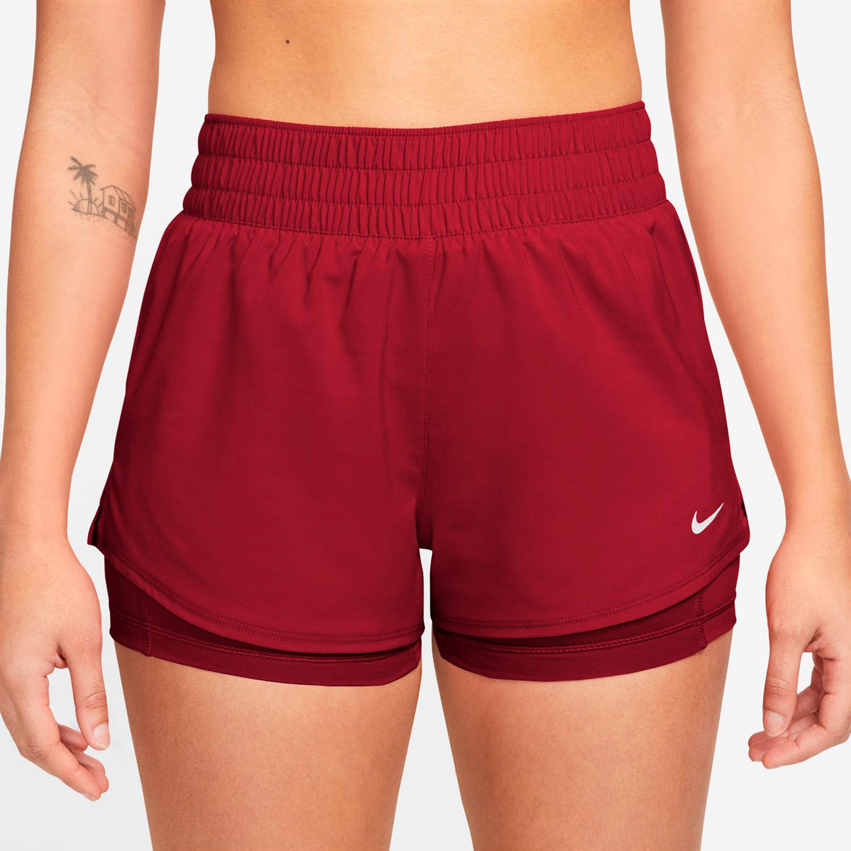 Nike Dri-Fit One Mid Rise 2in1 3in Šortky Dámy - červená