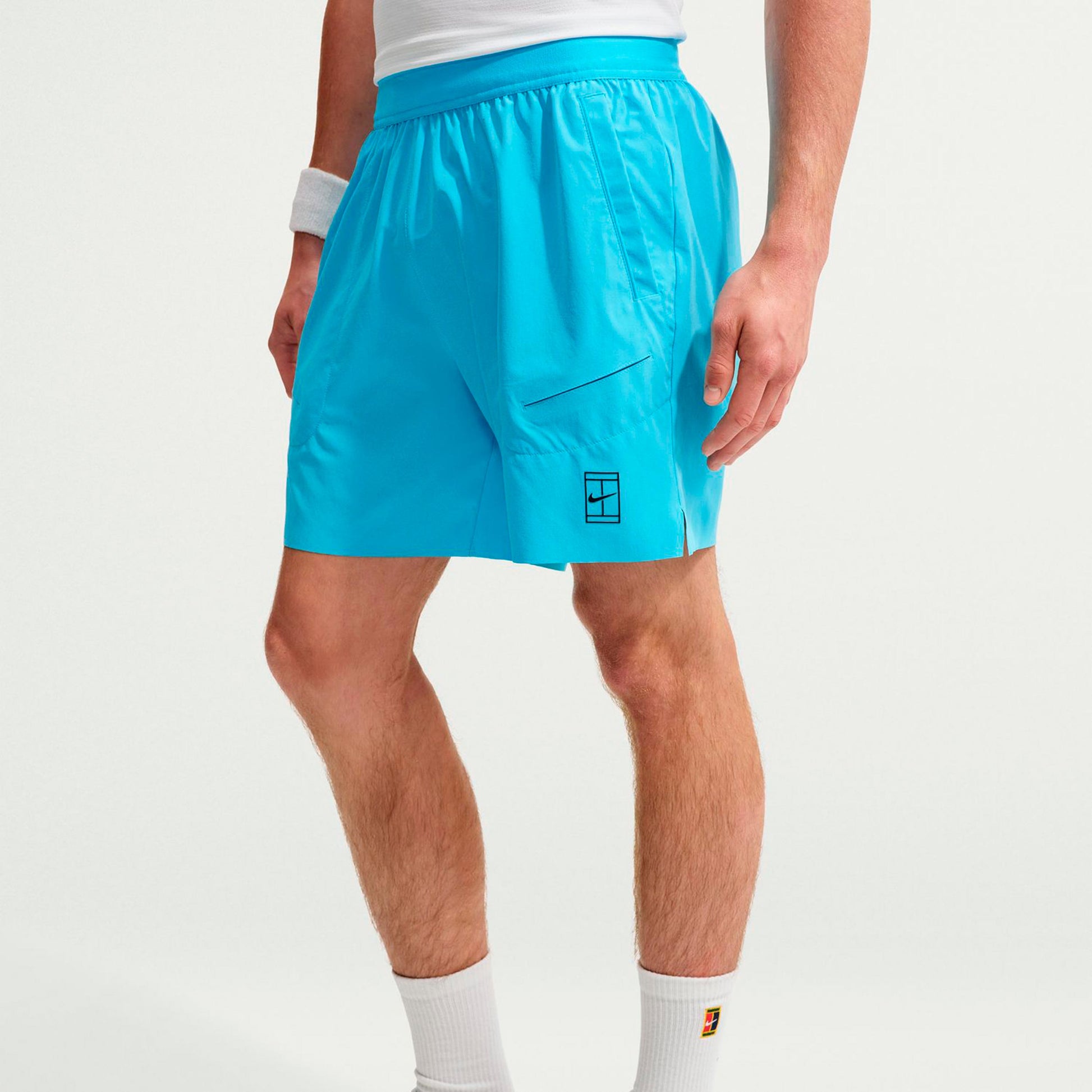 Nike Court Dri-FIT Advantage 6in Šortky Muži - světle modrá