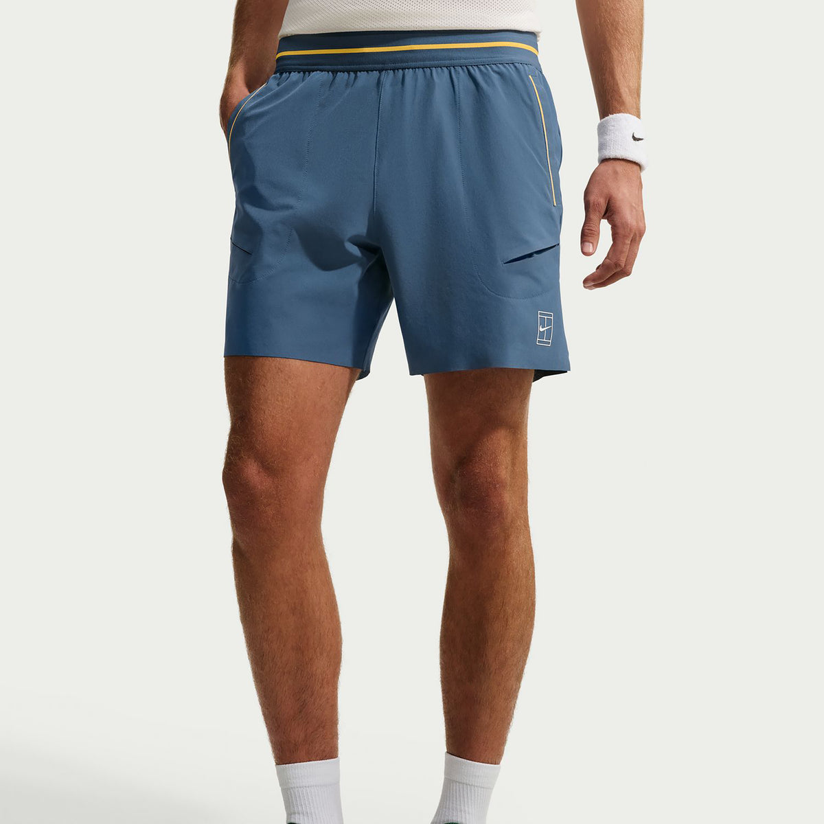 Nike Court Dri-FIT Advantage 6in Šortky Muži - modro-šedá, oranžová