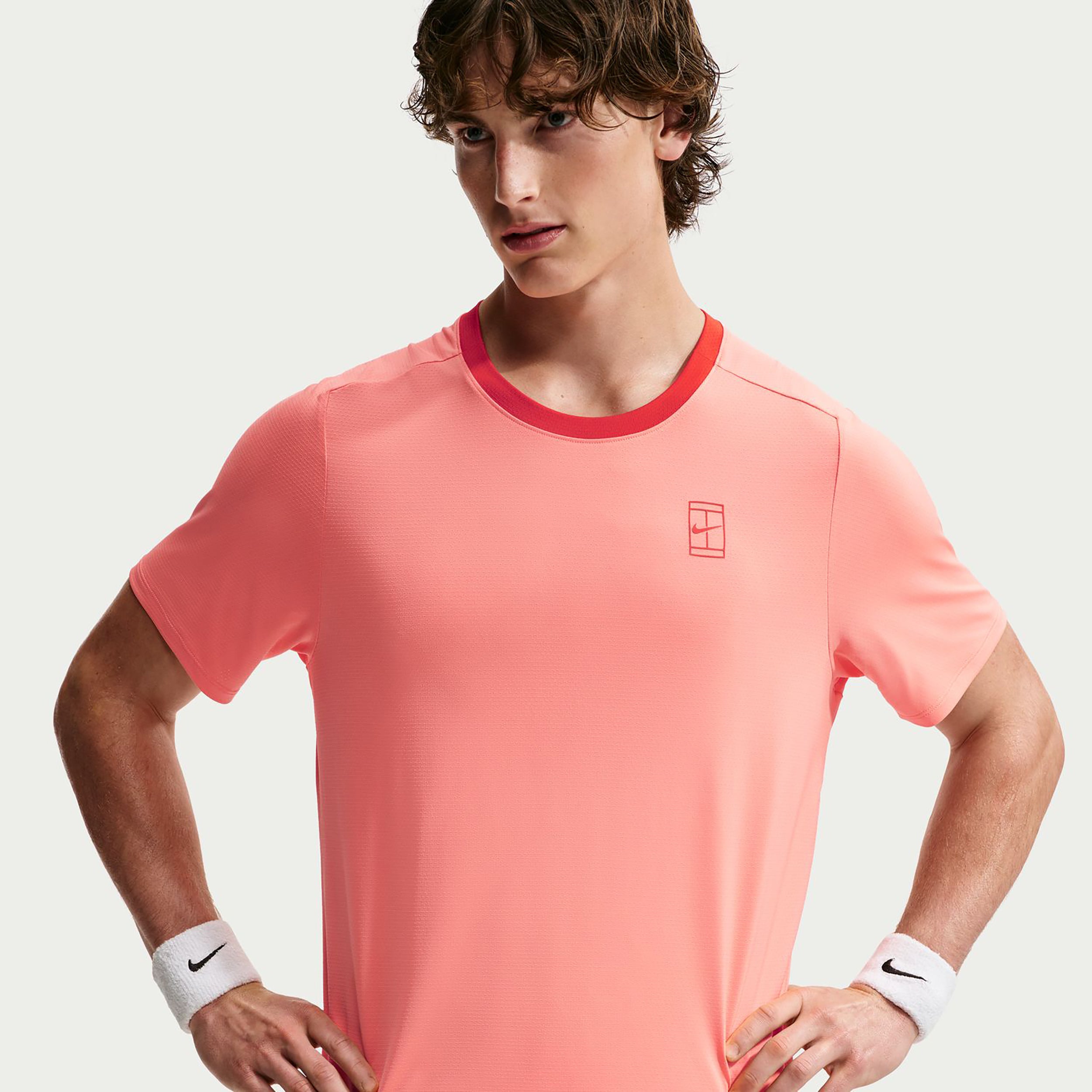 Nike Carlos Alcaraz Court Dri-FIT Advantage Tričko Muži - korálová