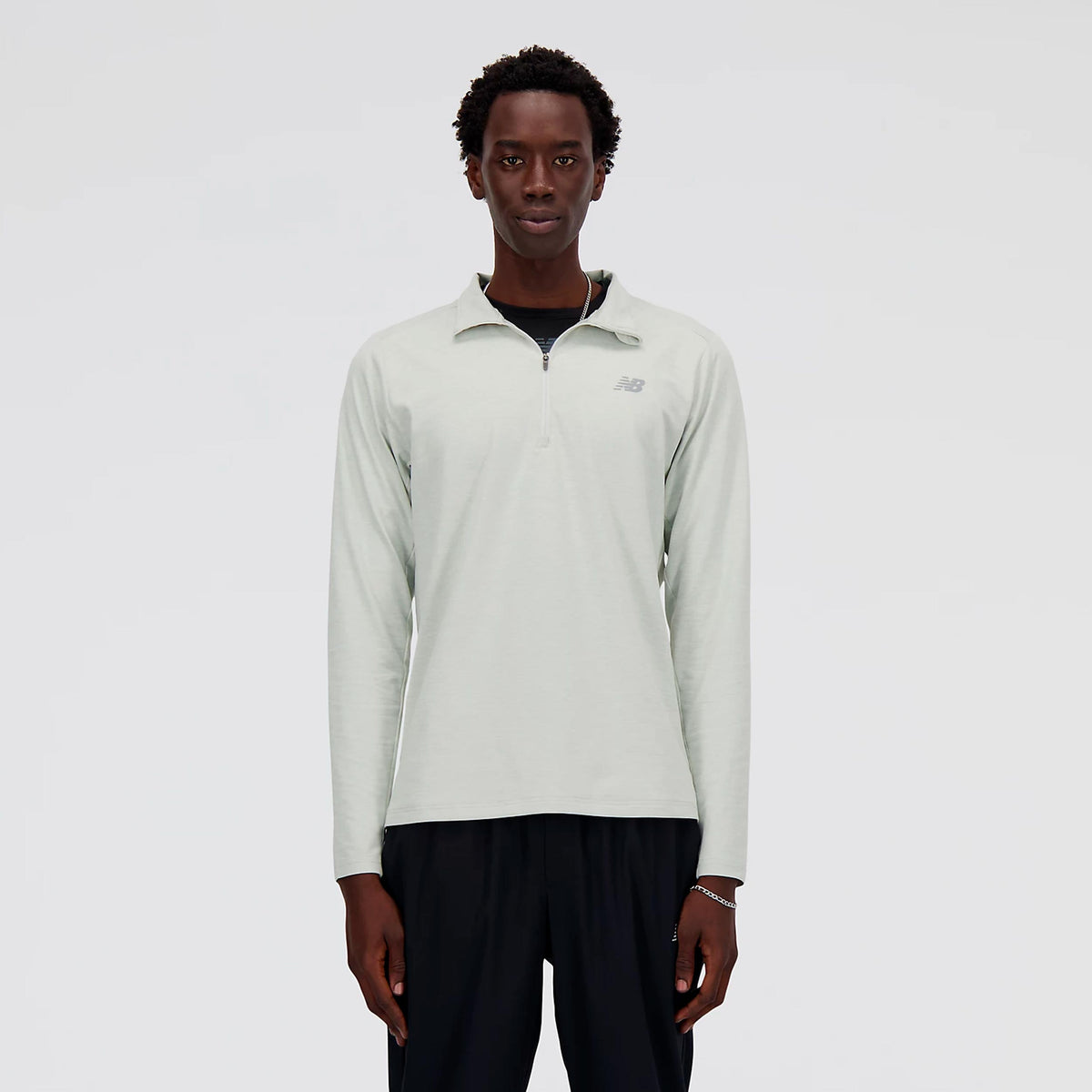 New Balance Space Dye 1/4 Zip S dlouhým rukávem Muži - šedá