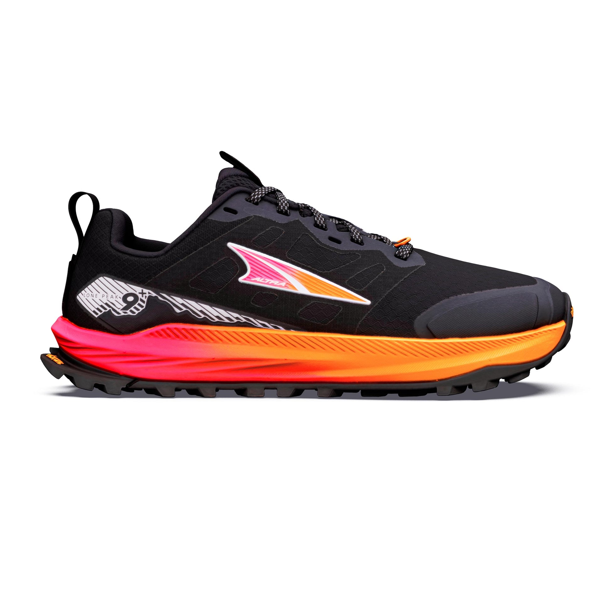 Altra Lone Peak 9+ Obuv pro měkčí povrch,žádný asfalt Dámy - černá, růžová
