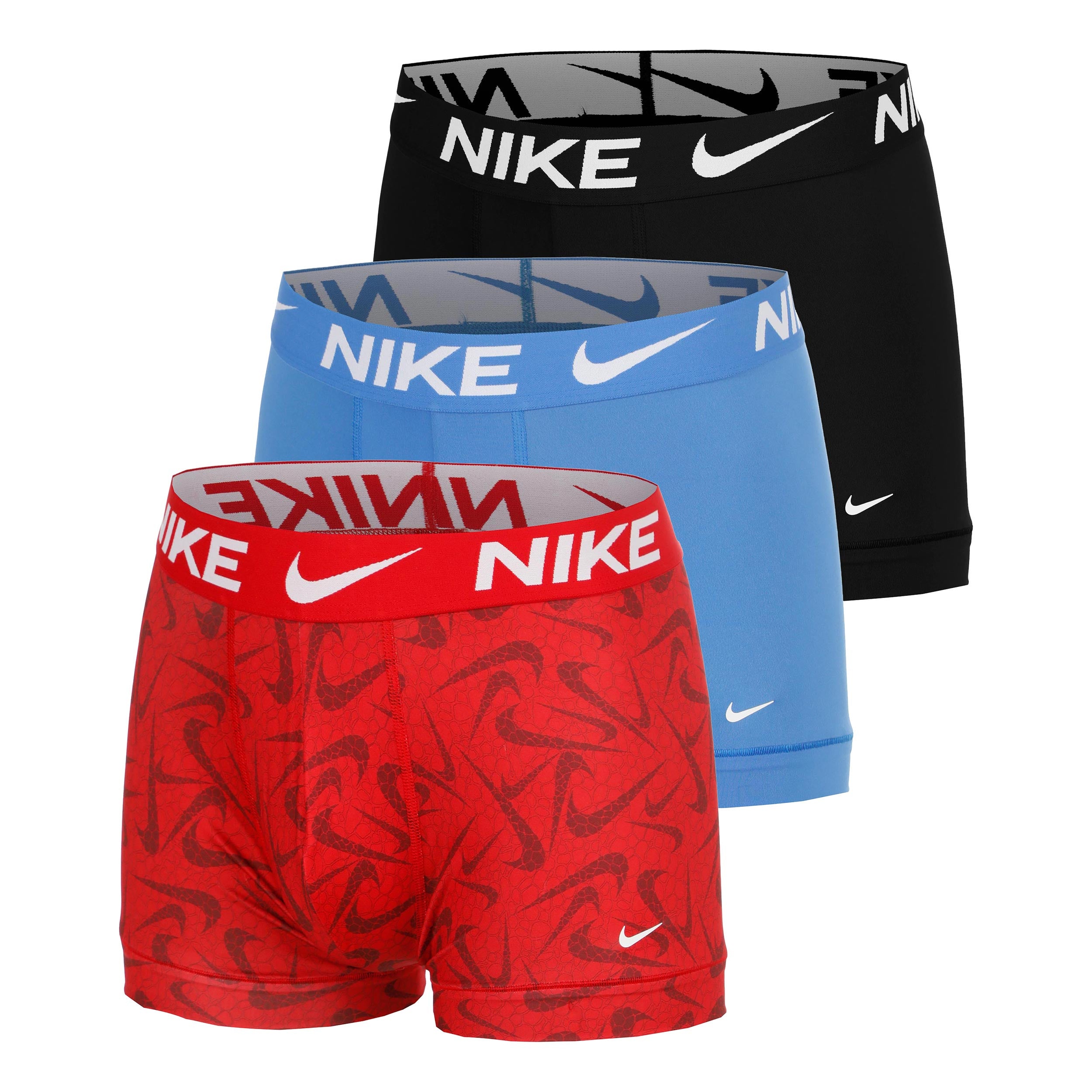 Nike Dri-Fit Essential Micro Trunk Trenýrky - 3ks v baleni Muži-červená, modrá