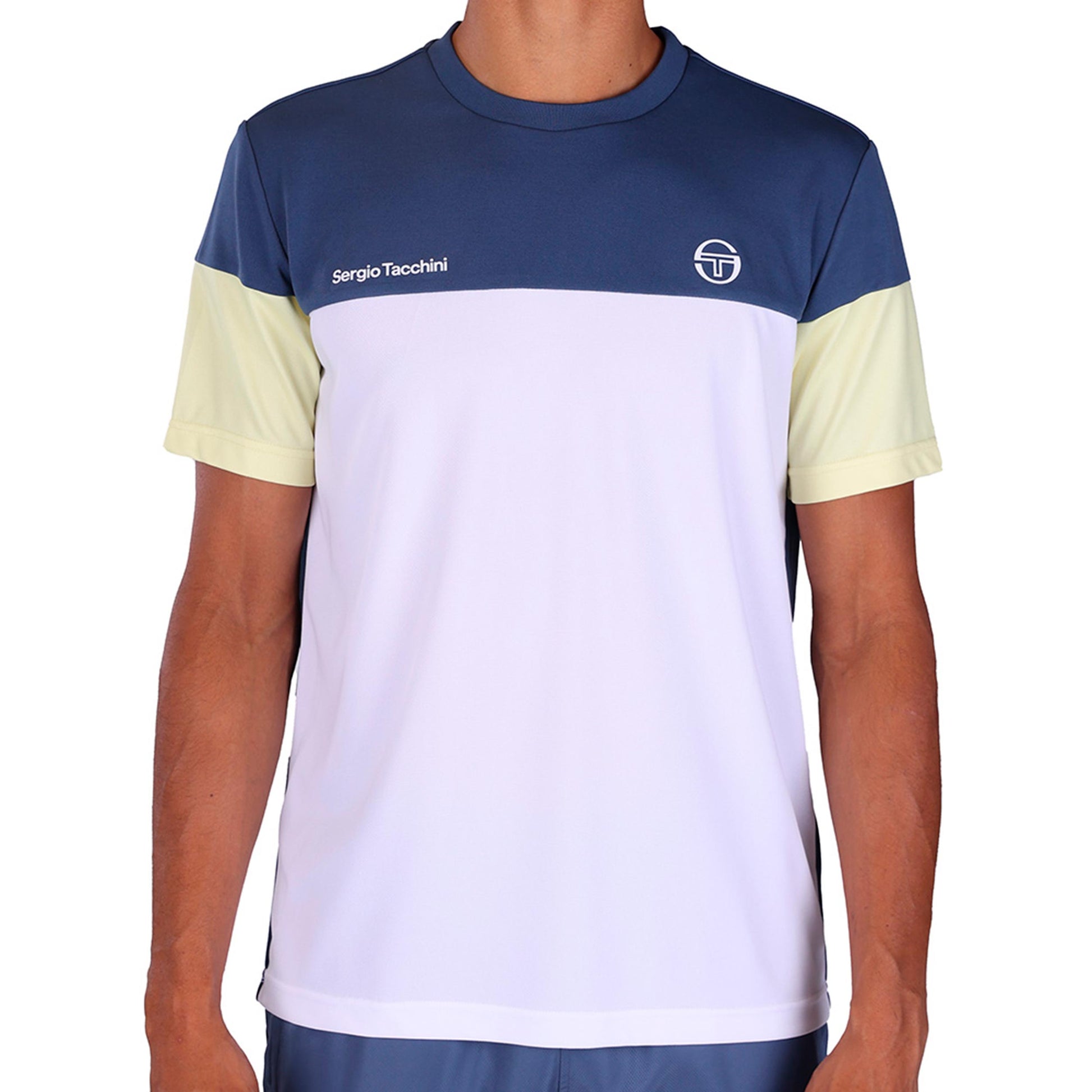 Sergio Tacchini Prave Tričko Muži - modro-šedá, bílá