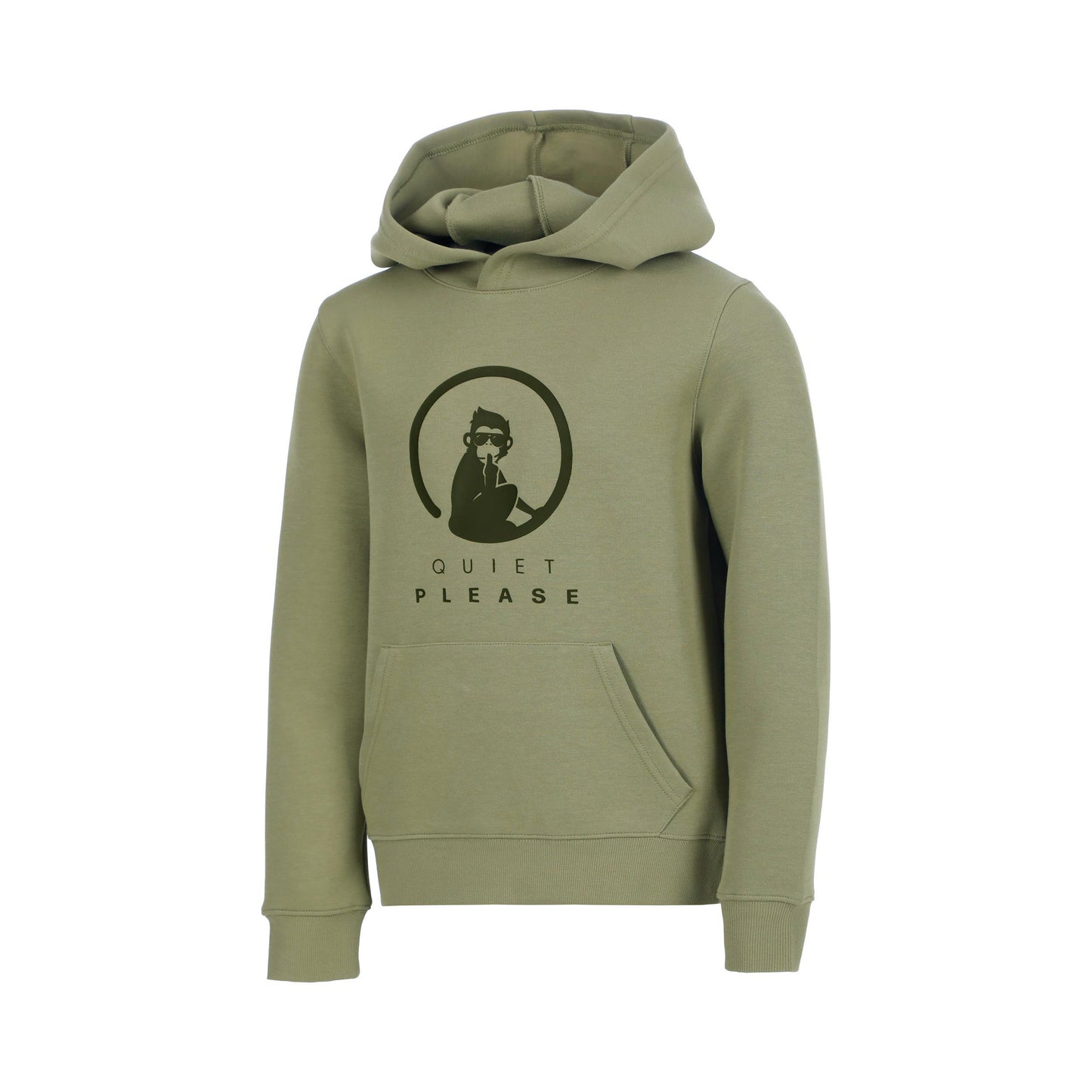 Quiet Please Memories Baseline Logo Hoody Chlapci - khaki