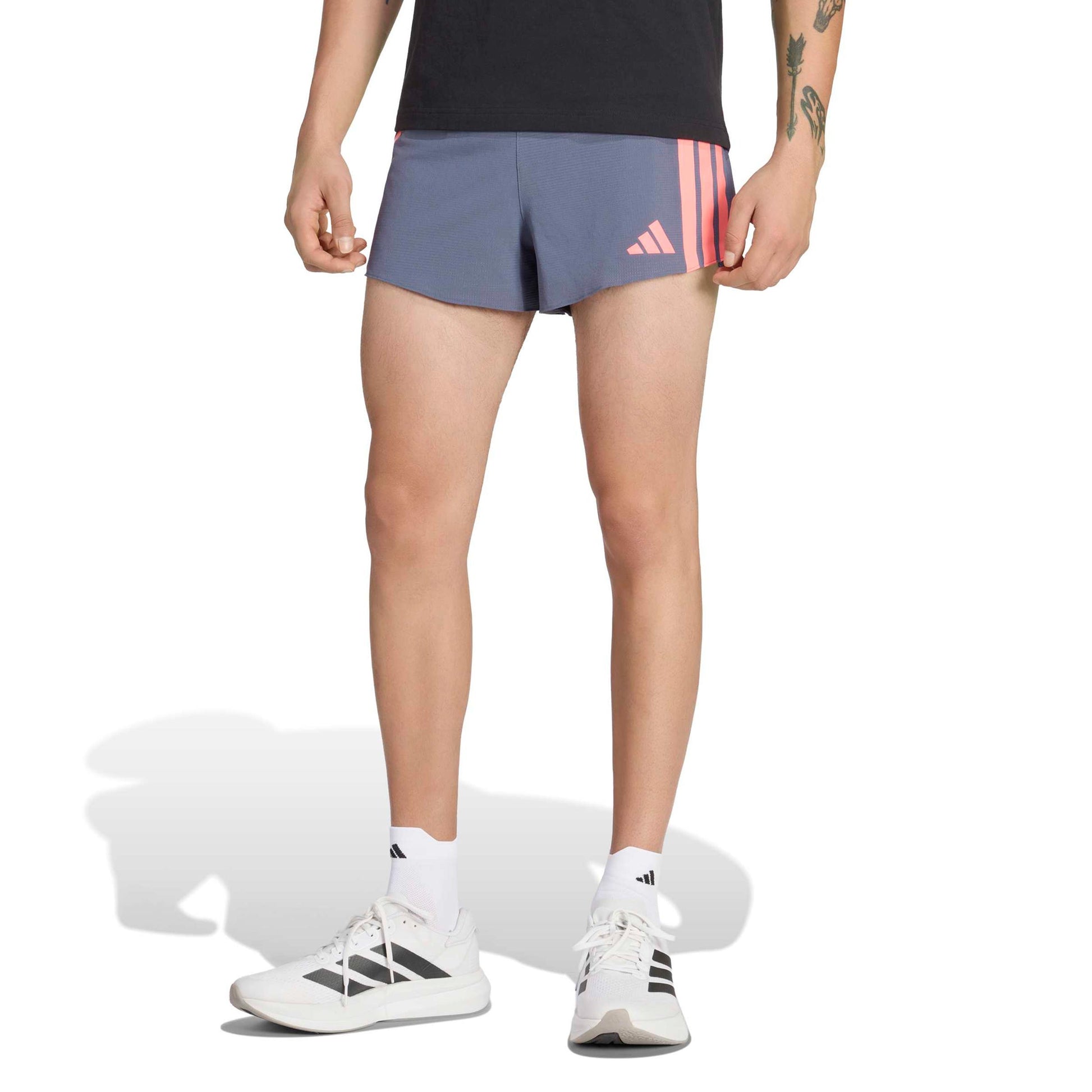 adidas adizero Gel 3in Bežecké šortky Muži - šedá, korálová
