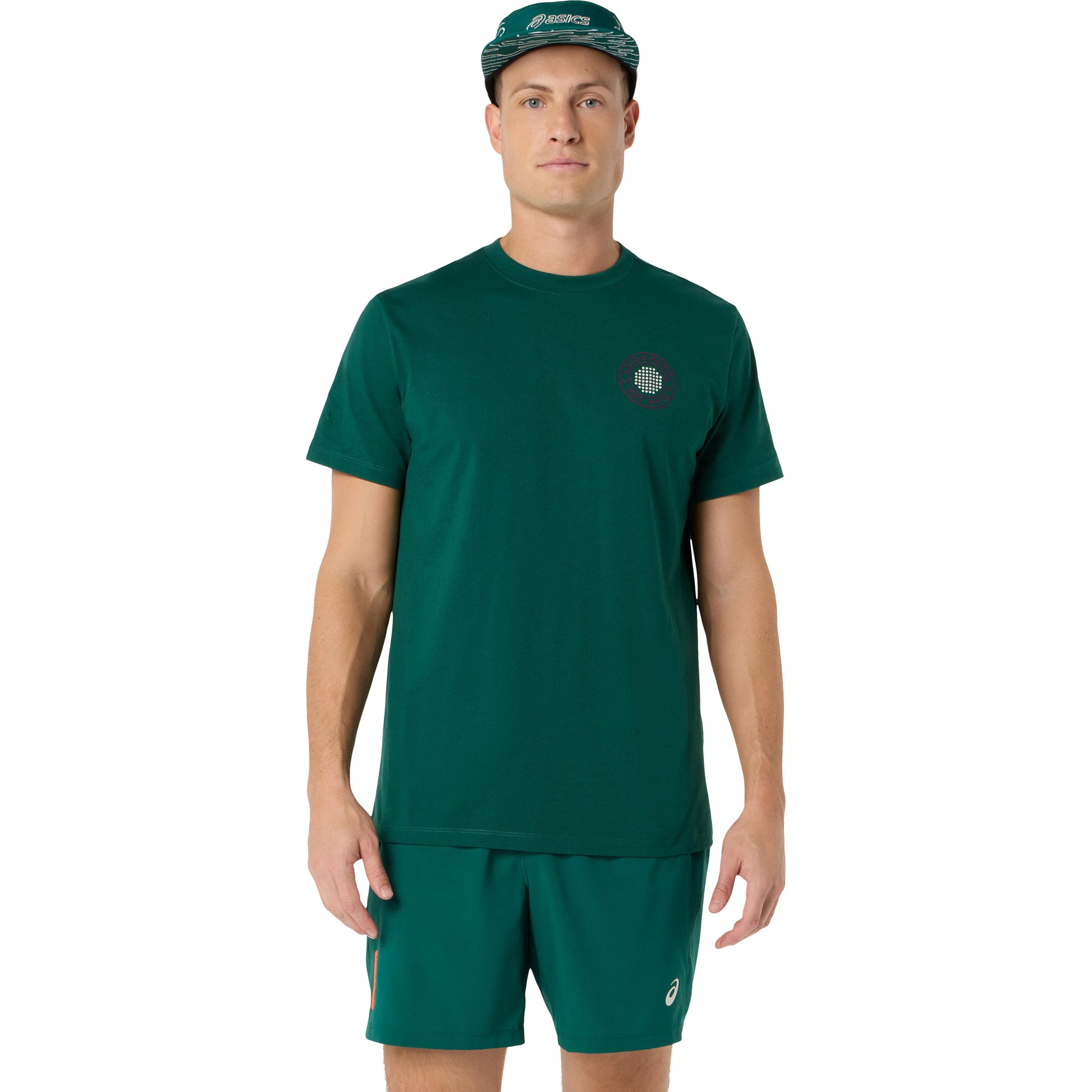ASICS Court Graphic Tričko Muži - tmavě zelená