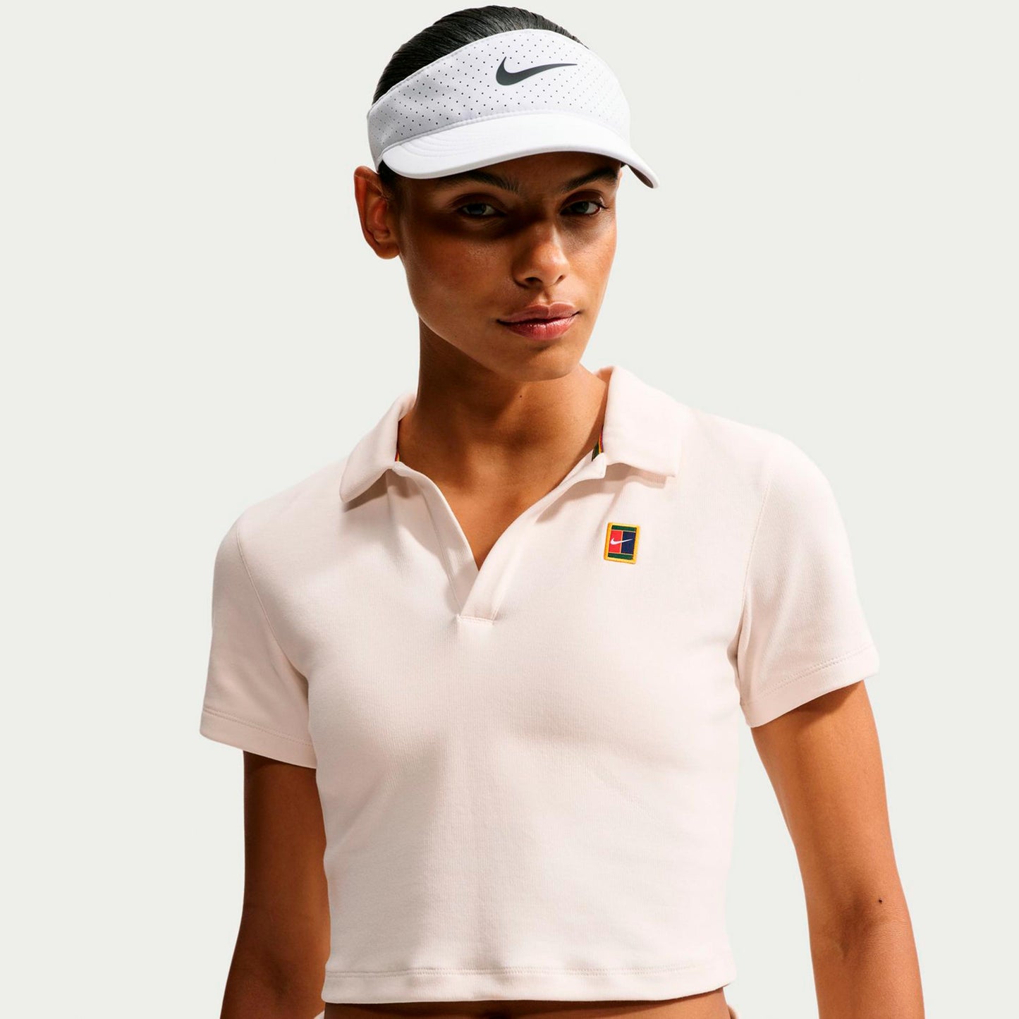 Nike Court Heritage Crop Pólo Dámy - krémová