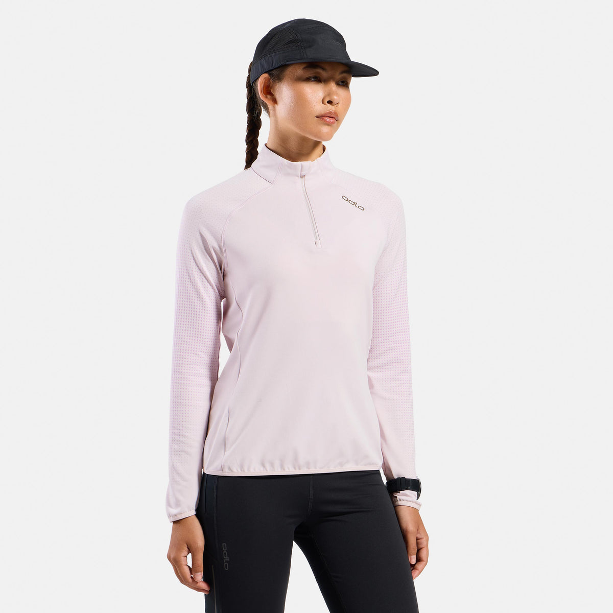 Odlo Zeroweight Warm Mid Layer 1/2 Zip Bežecké tričko Dámy - růžová