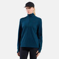 Essential Thermal Midlayer 1/2 Zip Bežecké tričko Dámy - petrolejová