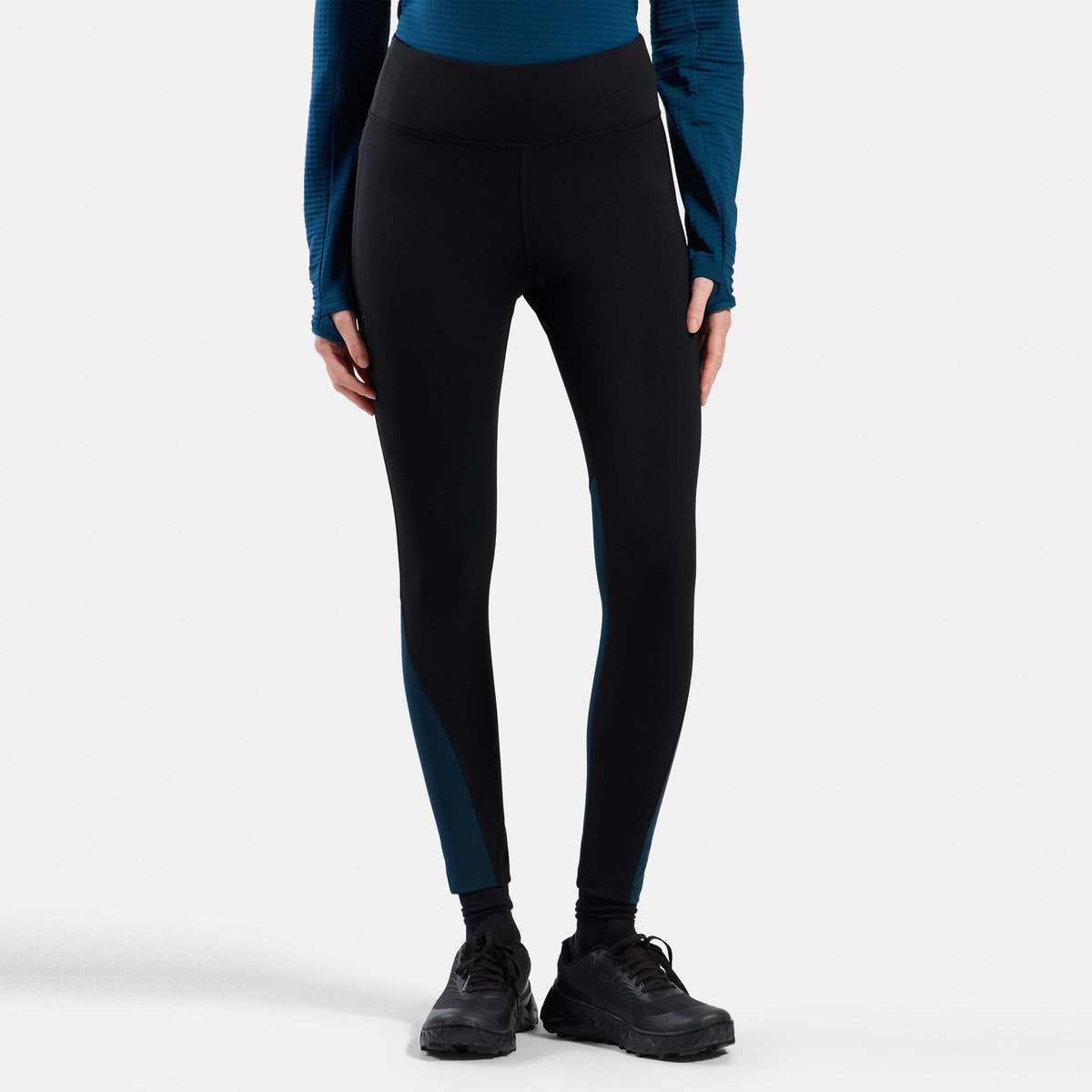 Odlo Essential Thermal  Bežecké pančuchy Dámy - černá, petrolejová