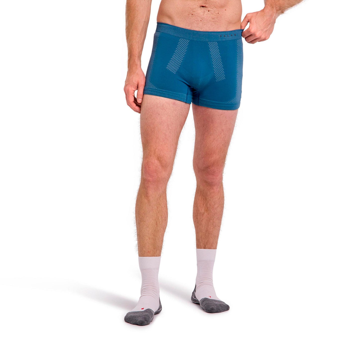 Falke Warm Boxer Trenýrky Muži - modro-šedá