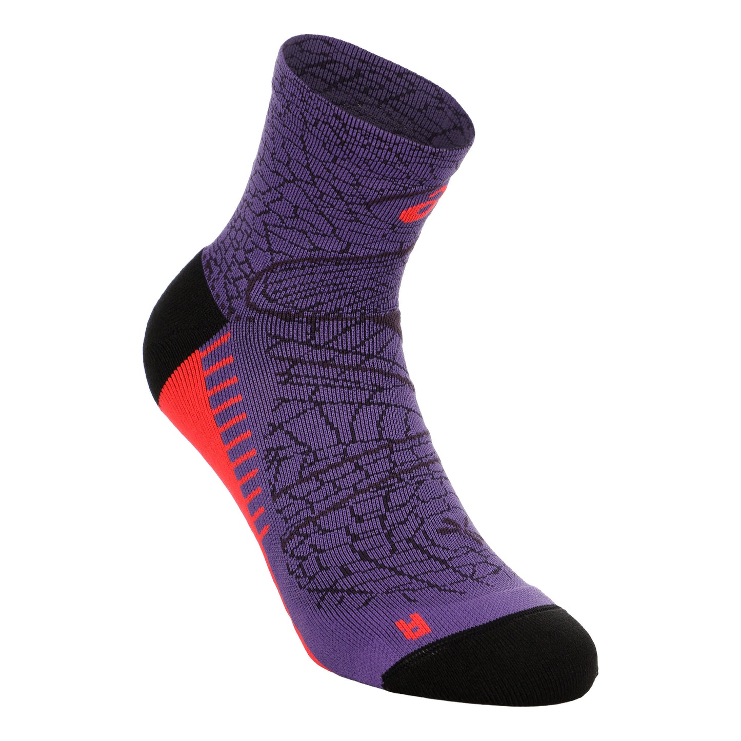 ASICS Performance Run Quarter Running socks Unisex - fialová