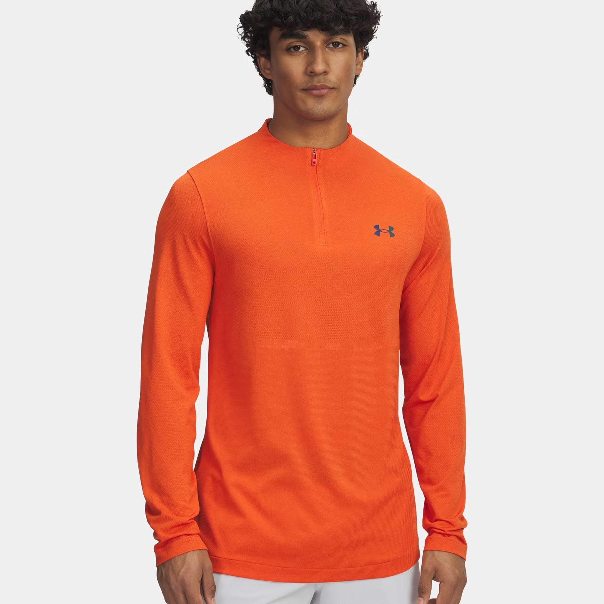 Under Armour Vanish Elite Seamless 1/4 Zip S dlouhým rukávem Muži-oranžová
