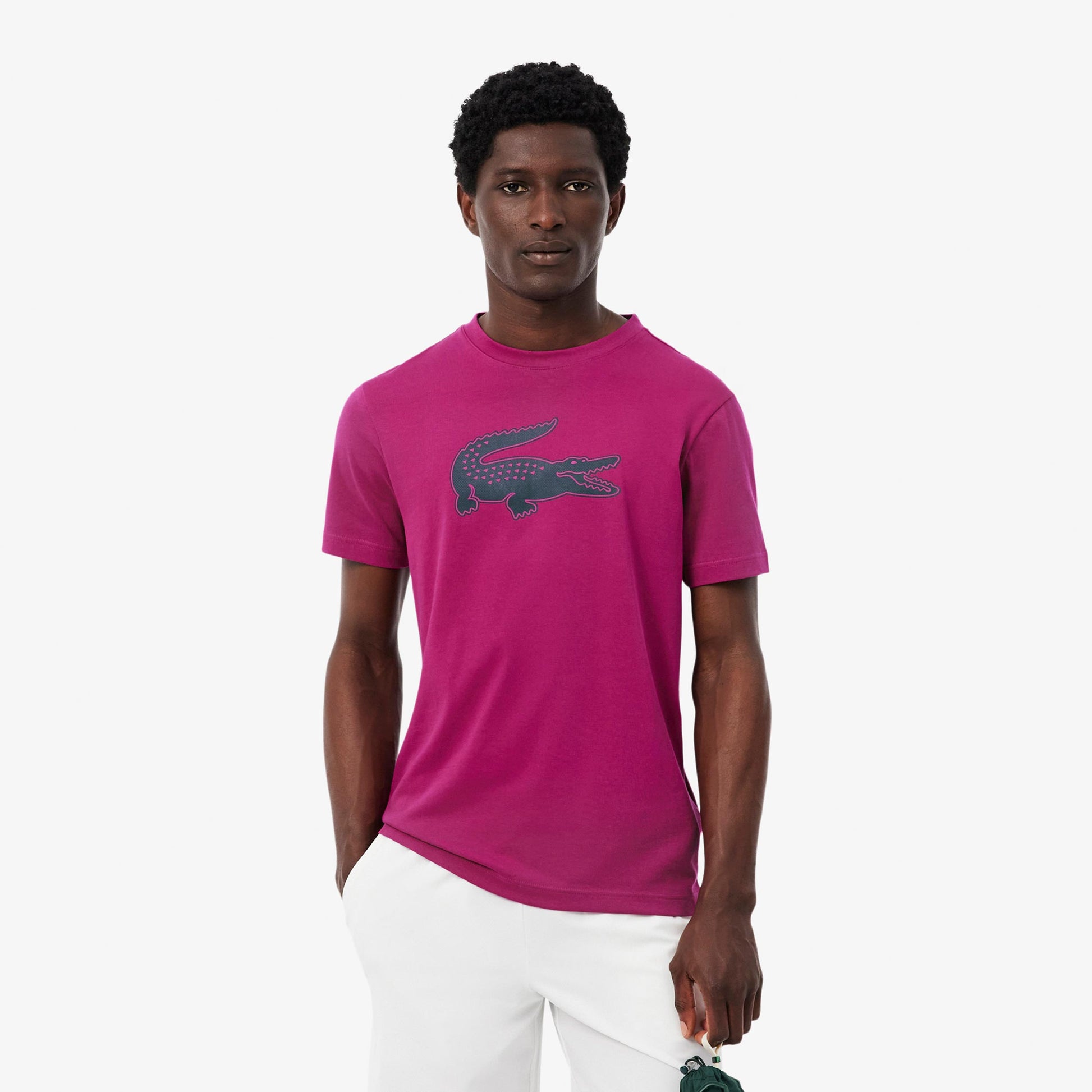 Lacoste Tričko Muži - bobuľa, tmavě modrá