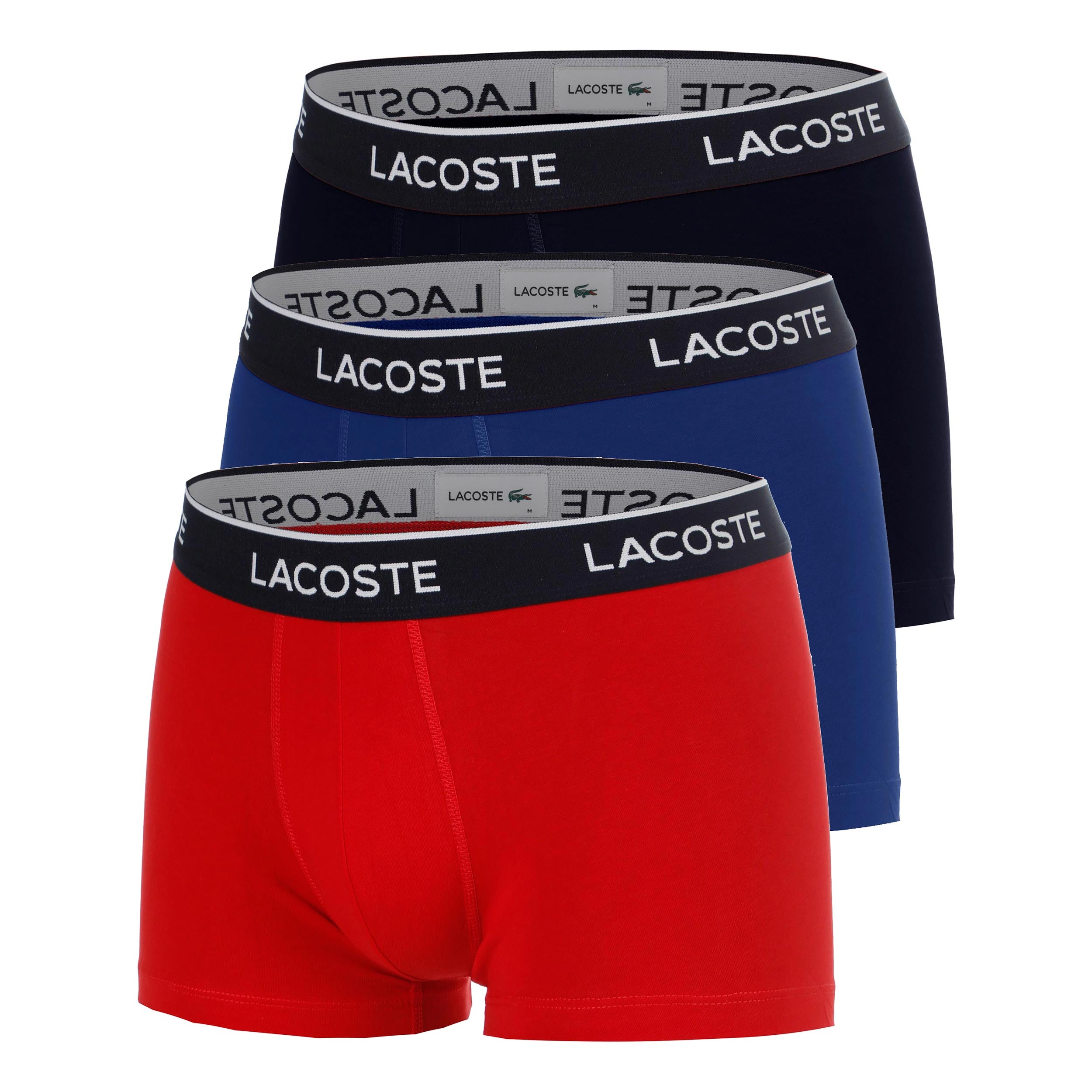 Lacoste Courts Trenýrky 3ks v baleni Muži - modrá, červená