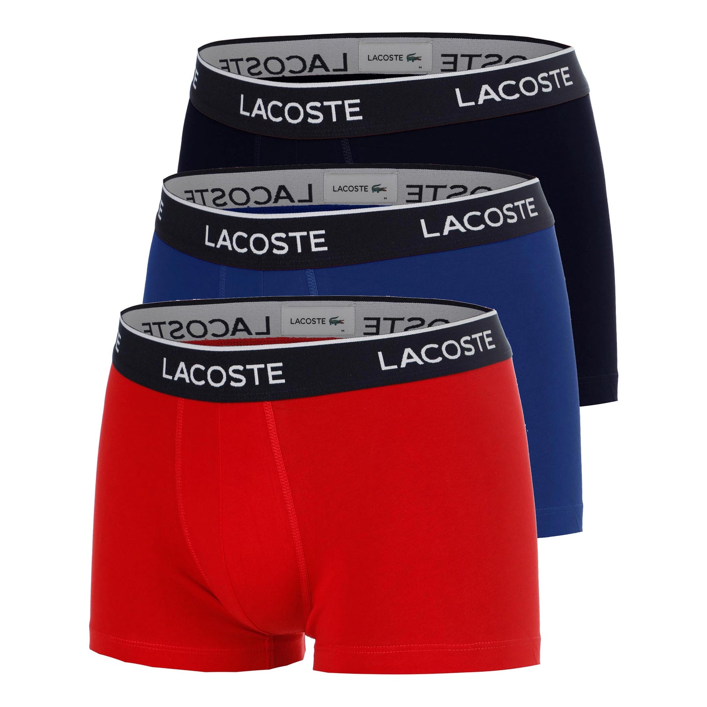 Lacoste Courts Trenýrky 3ks v baleni Muži - modrá, červená