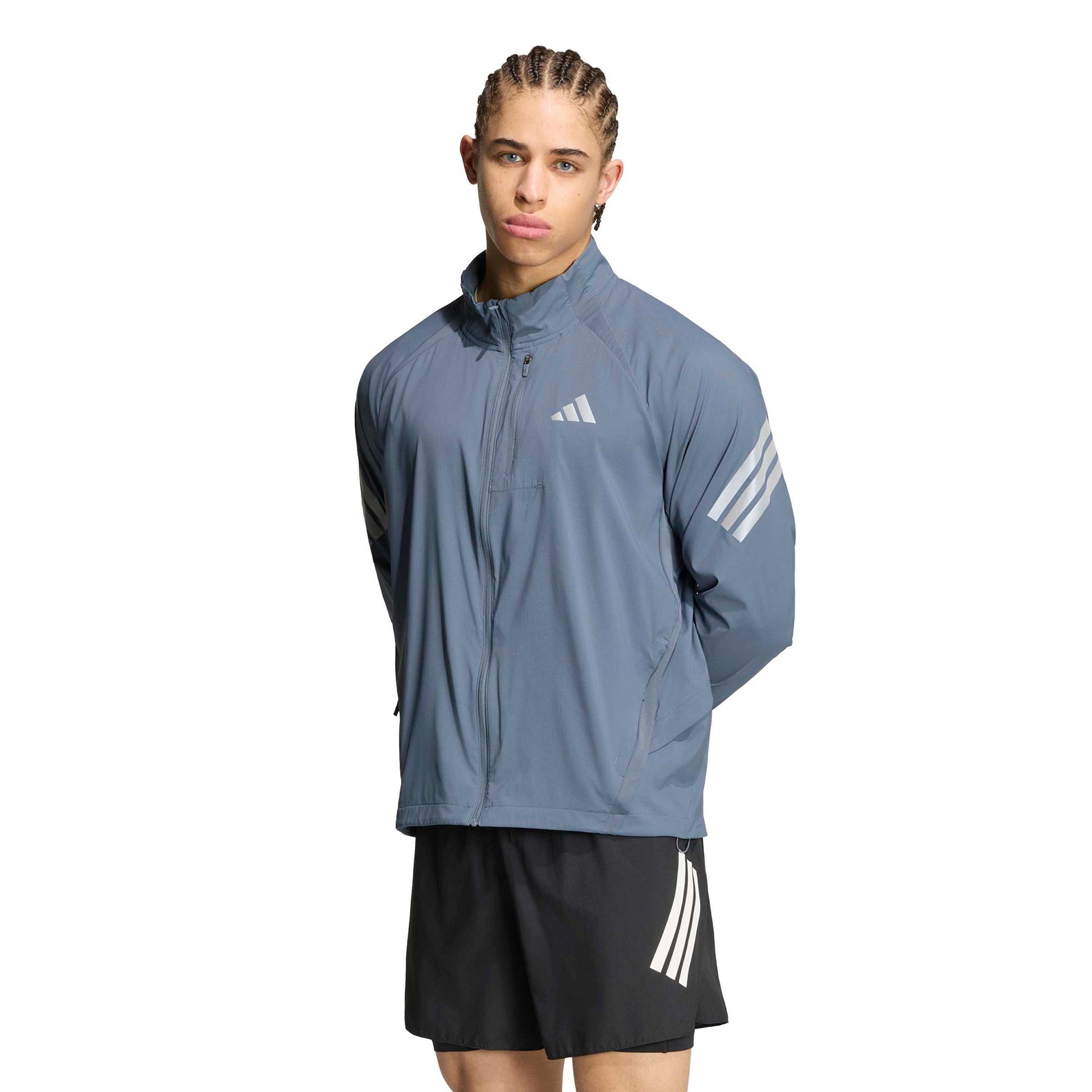 adidas adi365  Běžecká bunda Muži - modro-šedá