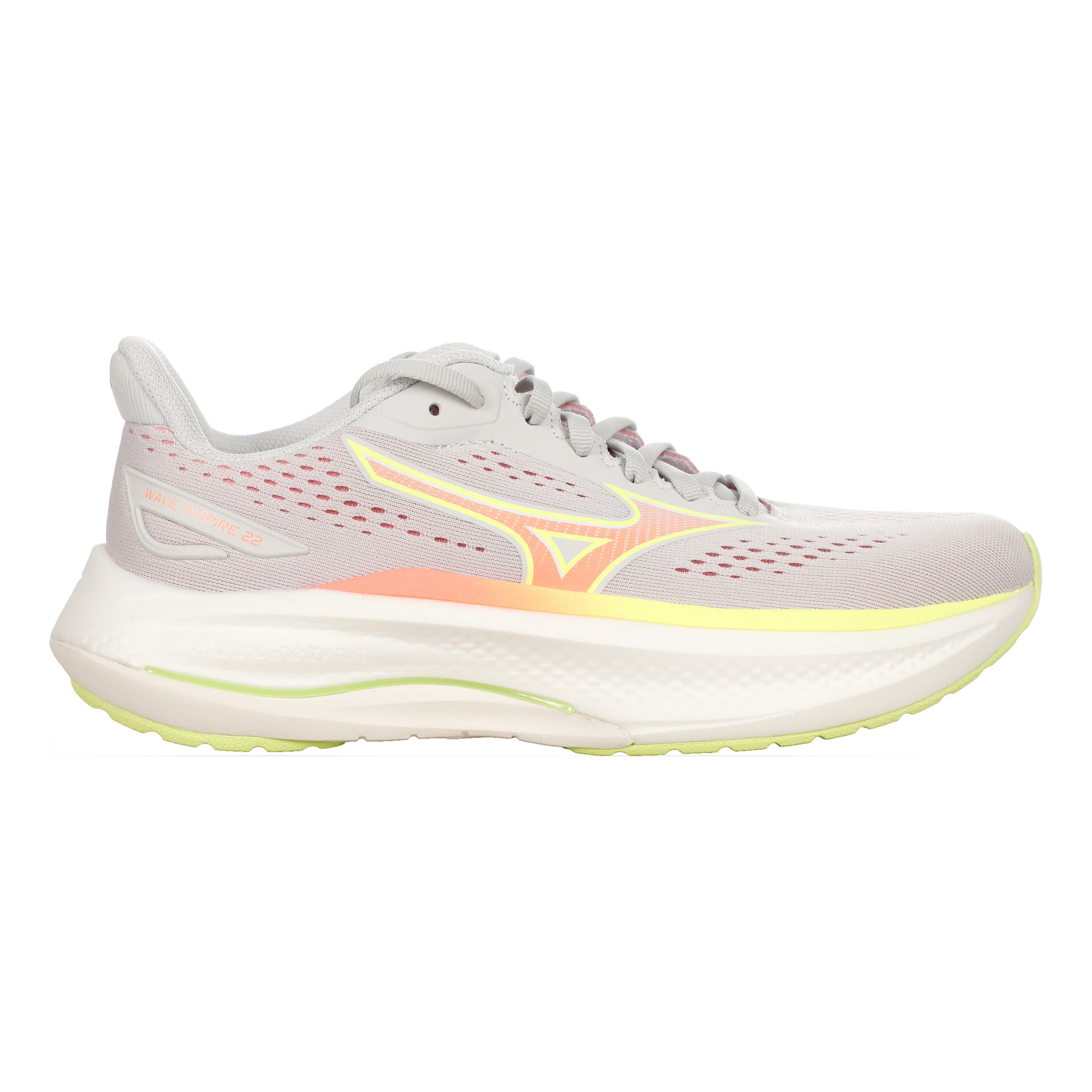 Mizuno Wave Inspire 22  Stabilní obuv Dámy - světle šedá, neonově žlutá