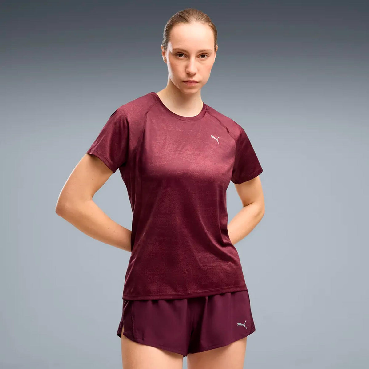 Puma Velocity AOP  Bežecké tričko Dámy - tmavě červená