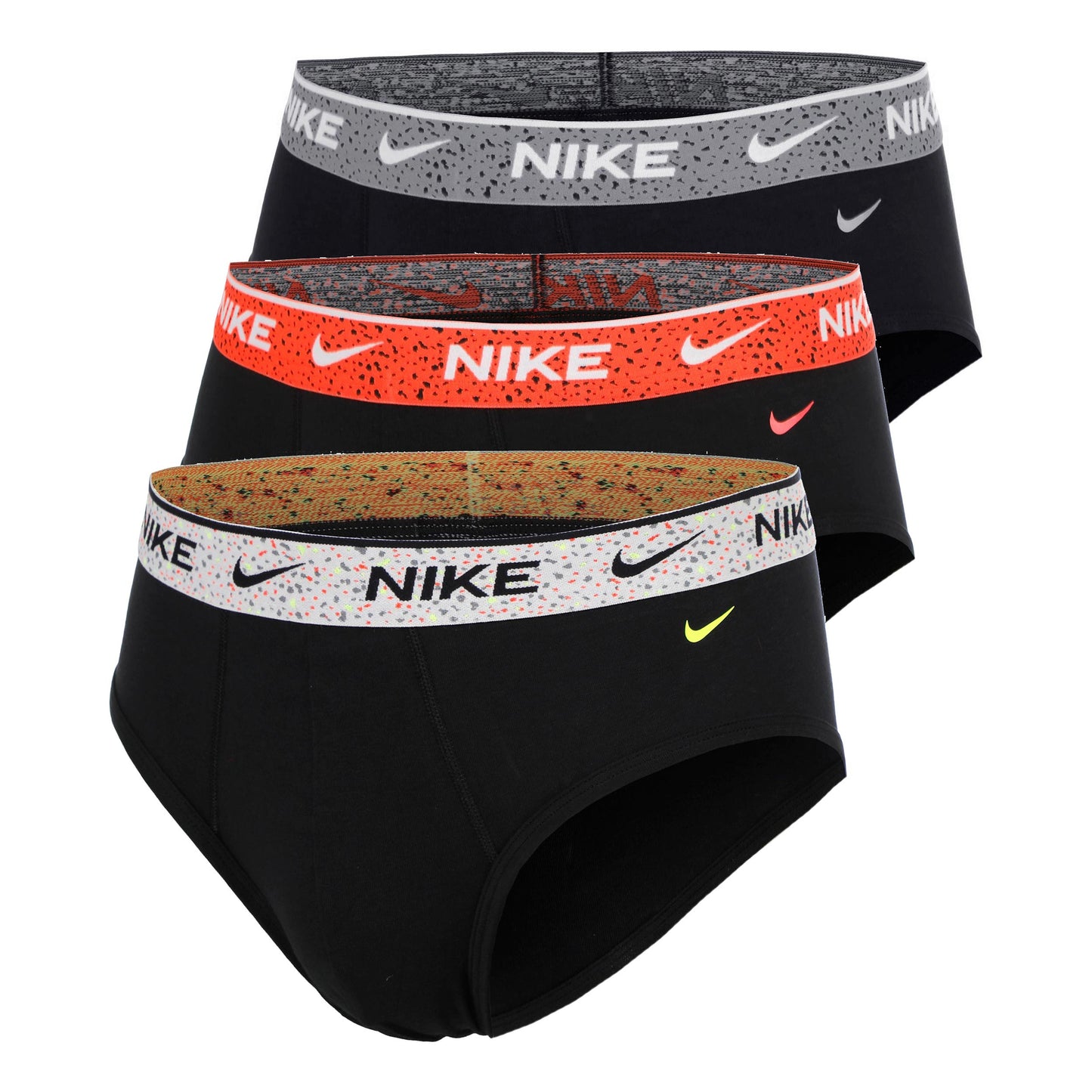 Nike Essential Cotton Stretch Brief Trenýrky - 3ks v baleni Muži-černá, červená
