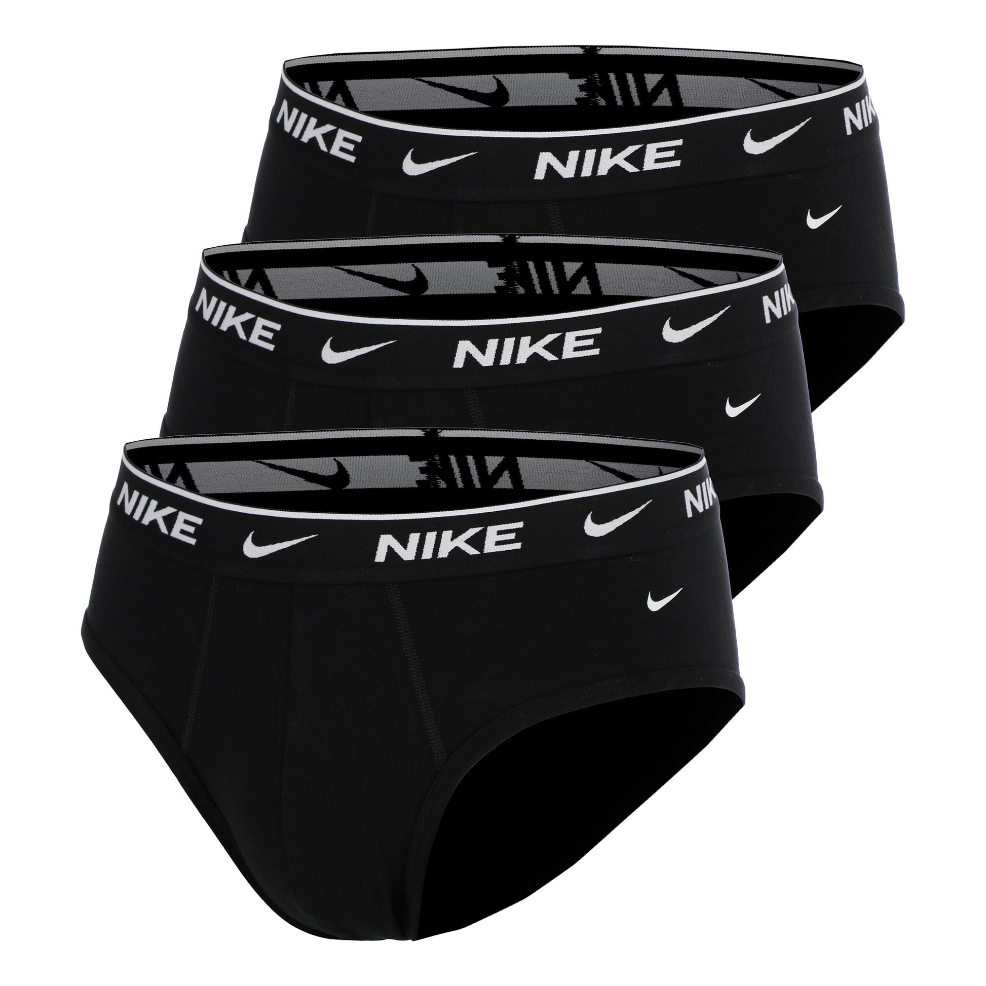 Nike Essential Cotton Stretch Slipy 3ks v baleni Muži - černá, černá