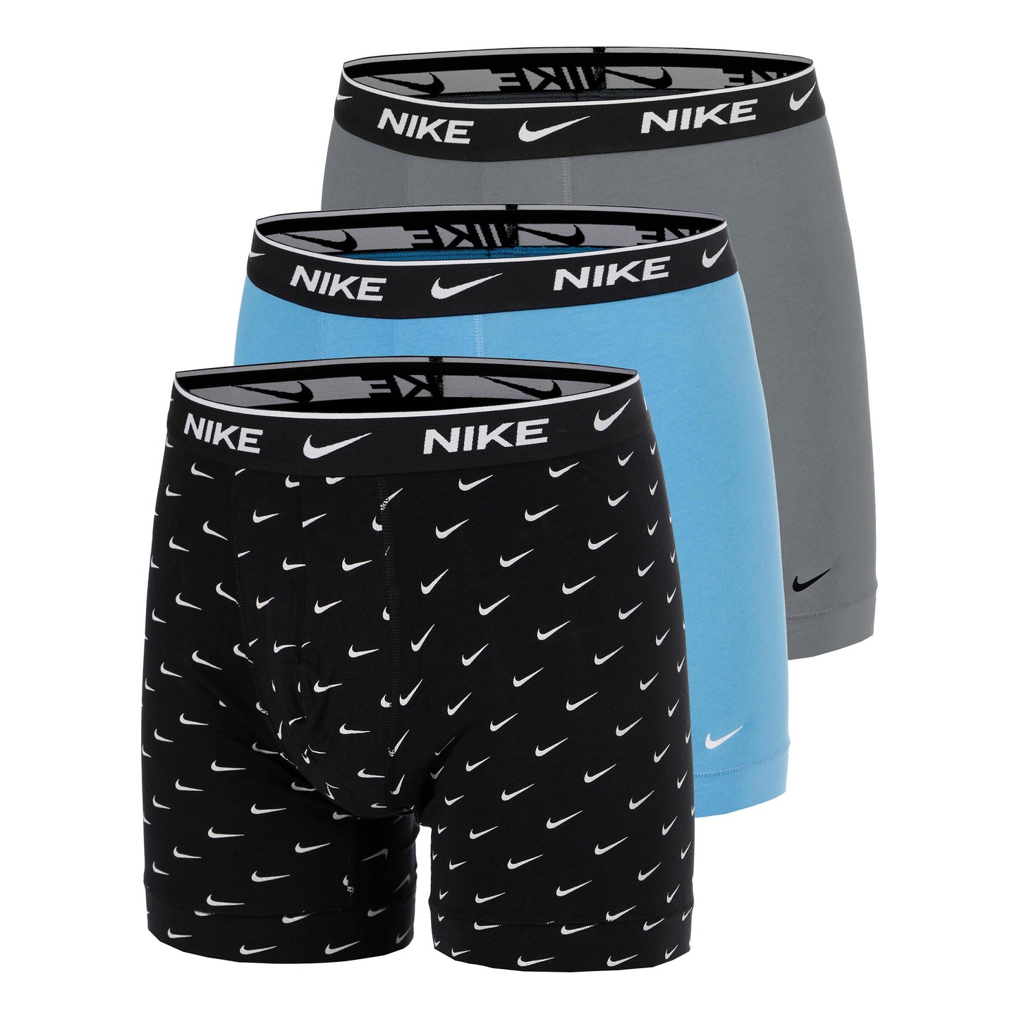 Nike Essential Cotton Stretch Trenýrky 3ks v baleni Muži - černá, šedá