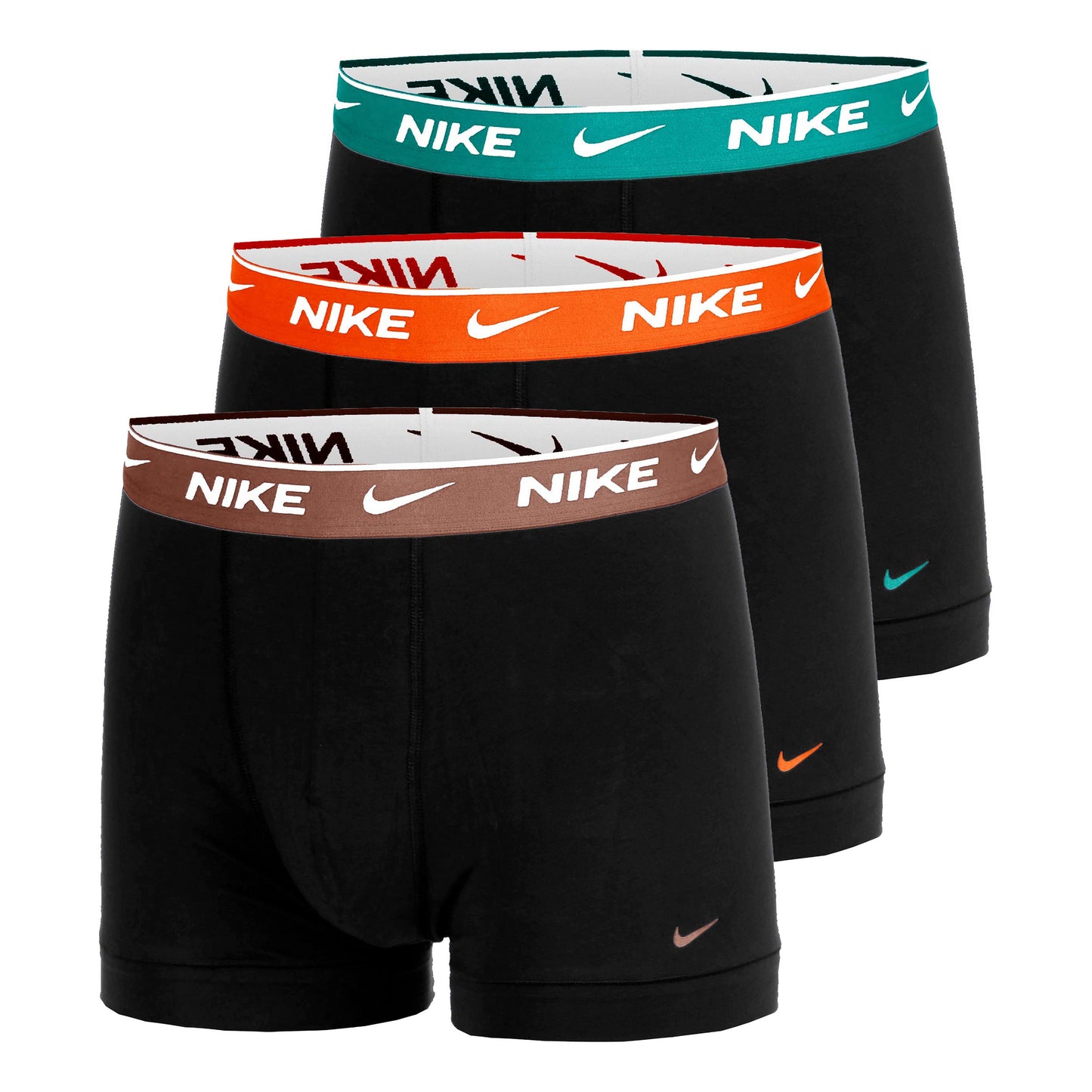 Nike Essential Cotton Stretch Trunk Trenýrky 3ks v baleni Muži - černá, oranžová