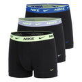 Essential Cotton Stretch Trunk Trenýrky 3ks v baleni Muži - černá, tyrkysová