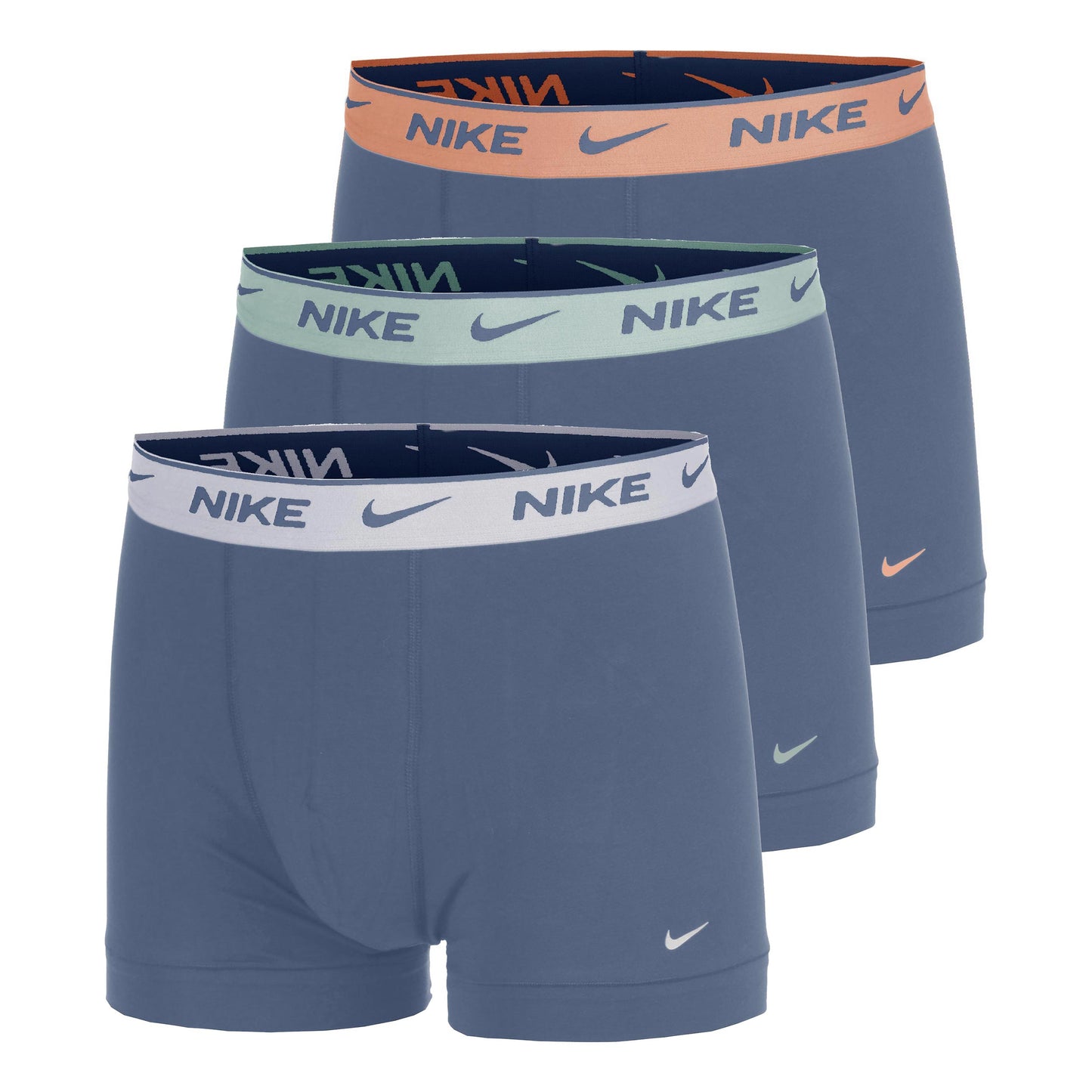 Nike Essential Cotton Stretch Trunk Trenýrky 3ks v baleni Muži - modrá, oranžová